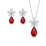 Ruby Radiance Pendant Set