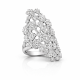 Crystal Bloom Ring in silver