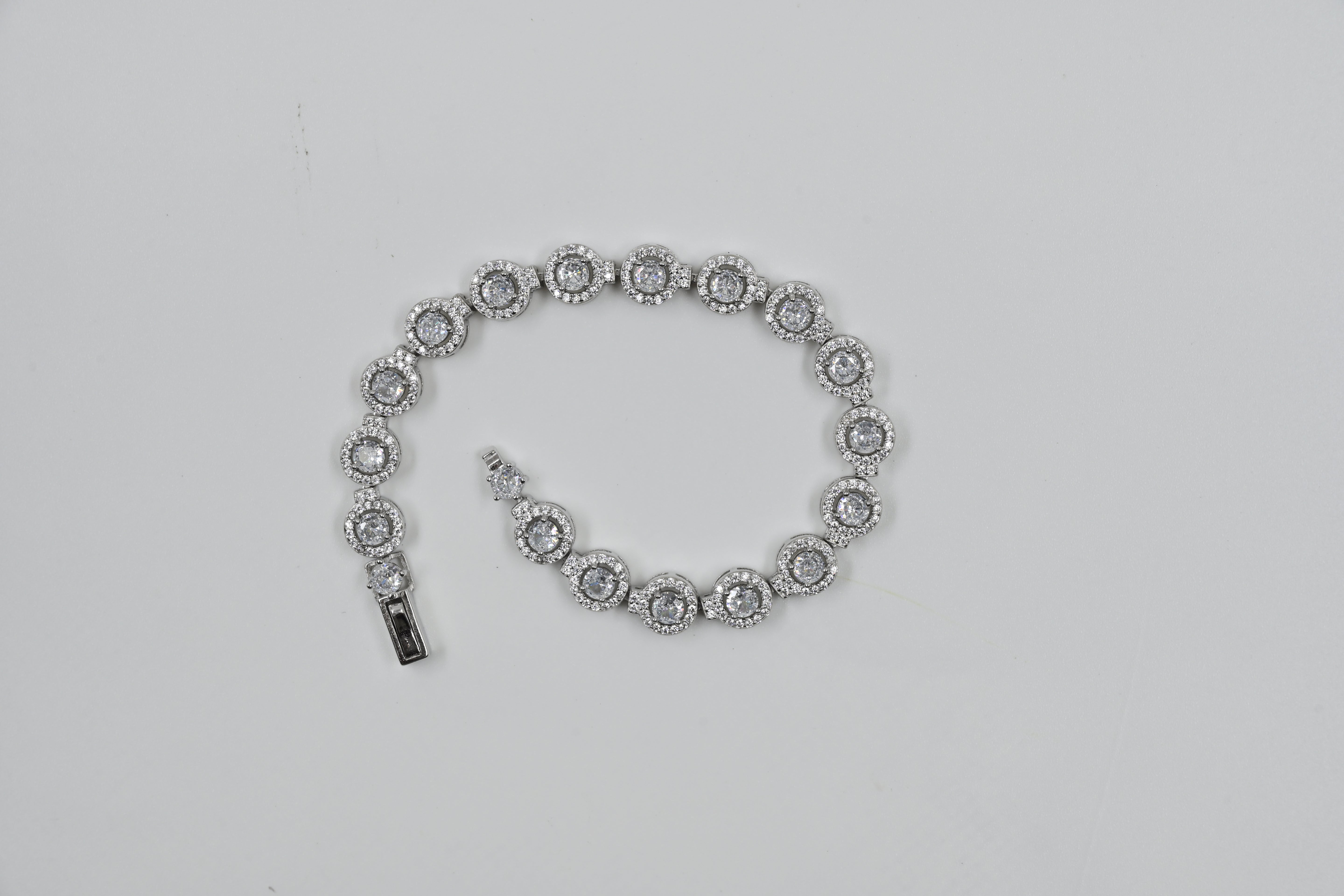 Aurora Lustre Link Tennis Bracelet
