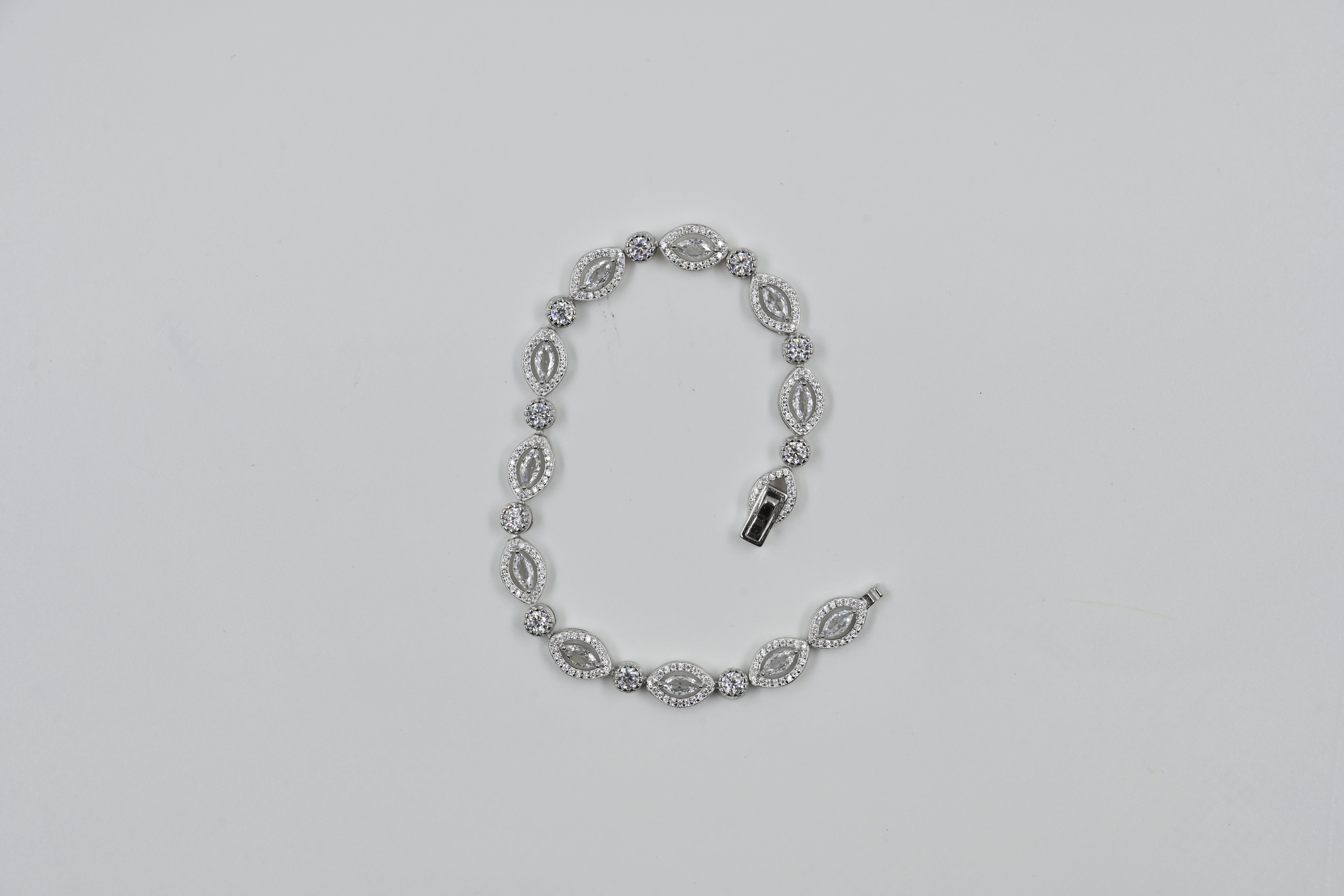 Aurora Halo Shine Tennis Bracelet
