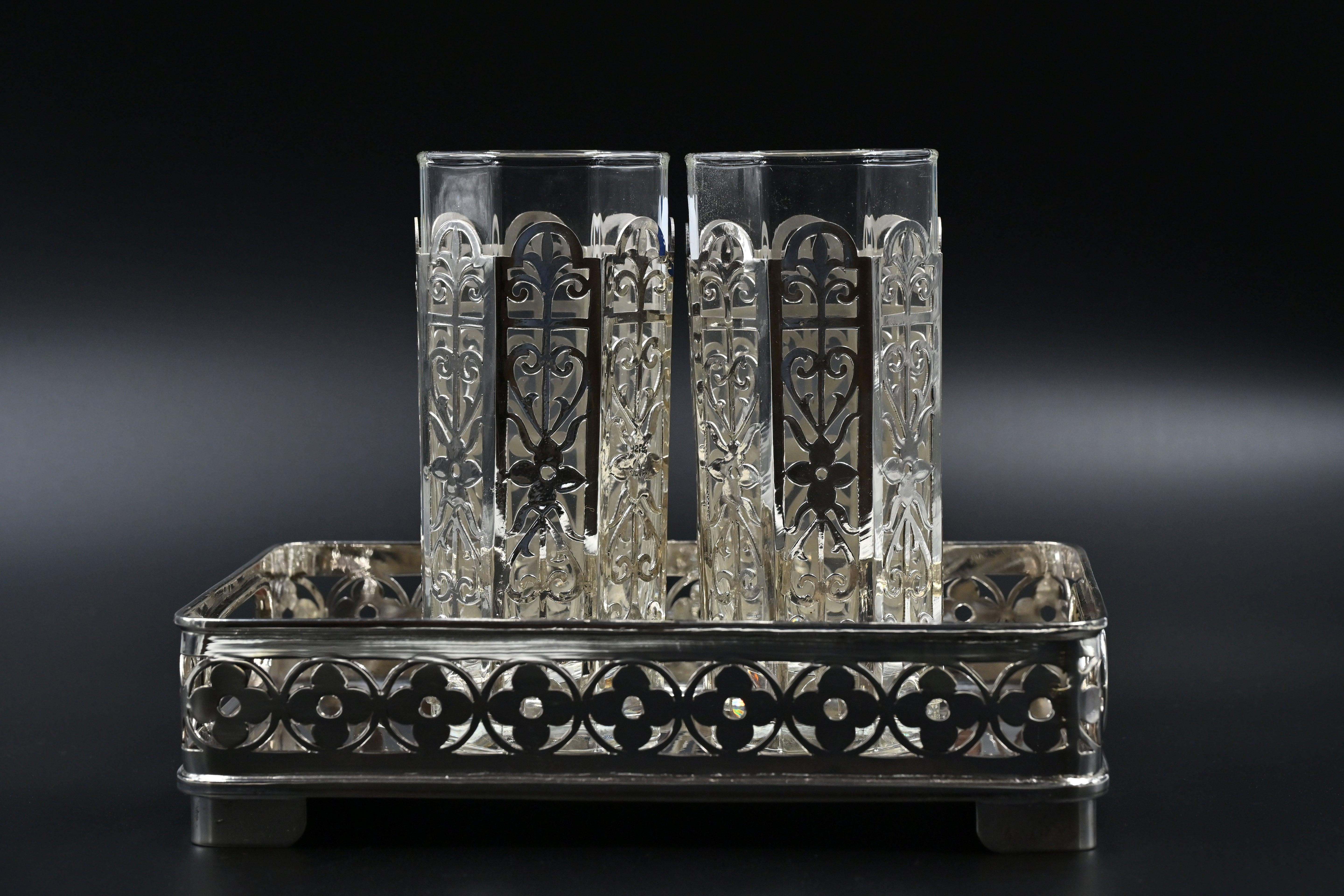 Saanjh Glass & Tray Set