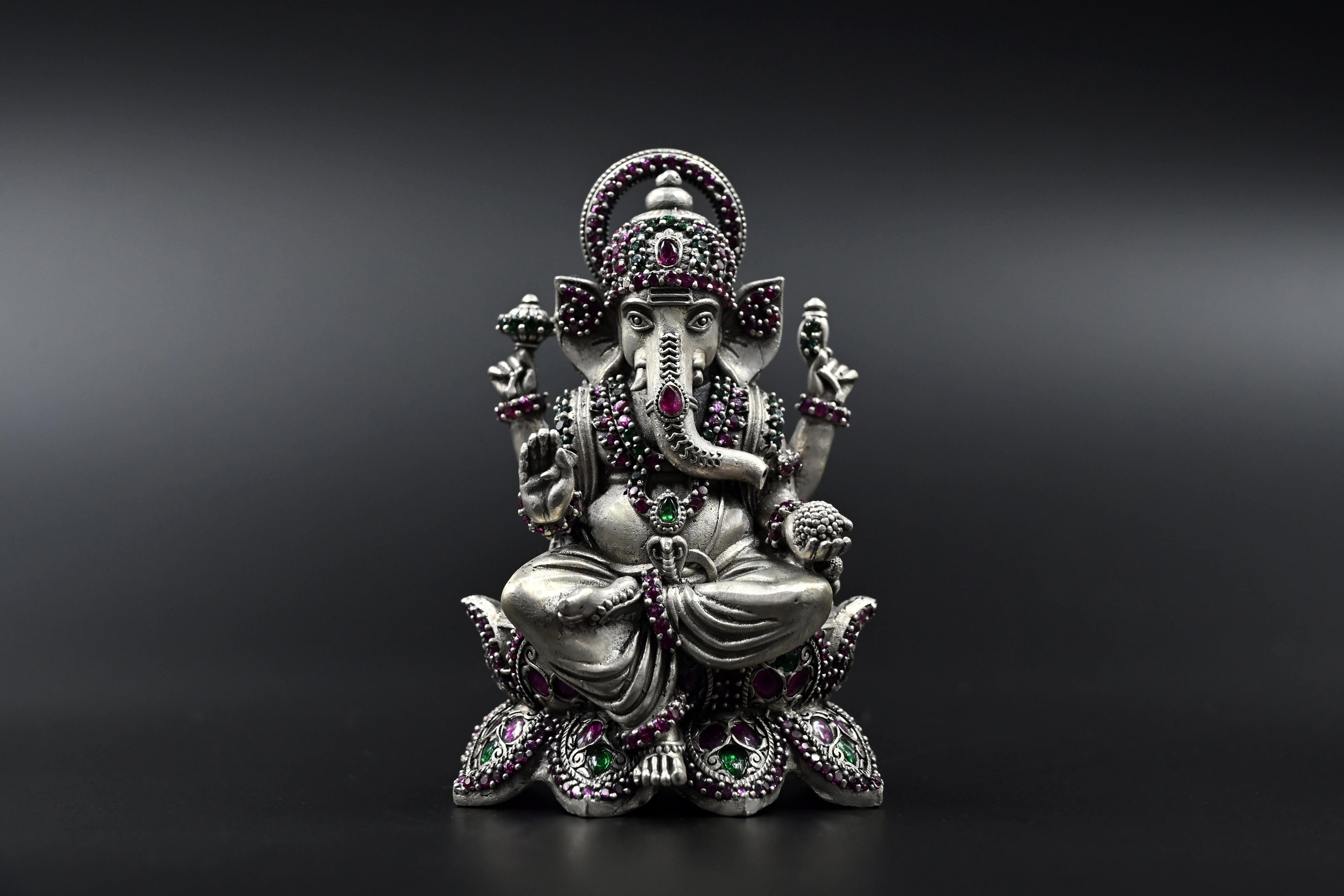 Stone studded Ganesh Laxmi Saraswati Trio Set