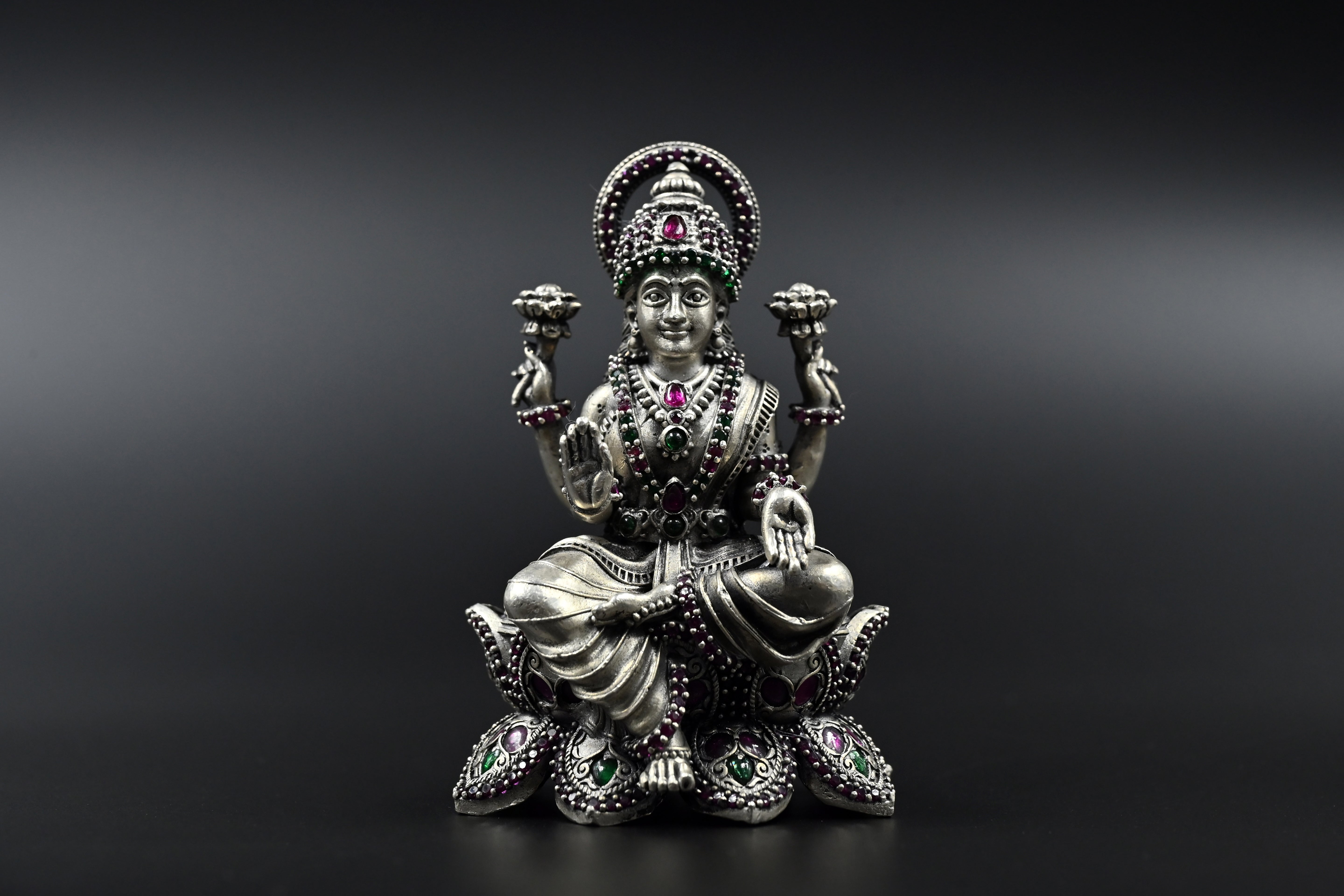 Stone studded Ganesh Laxmi Saraswati Trio Set