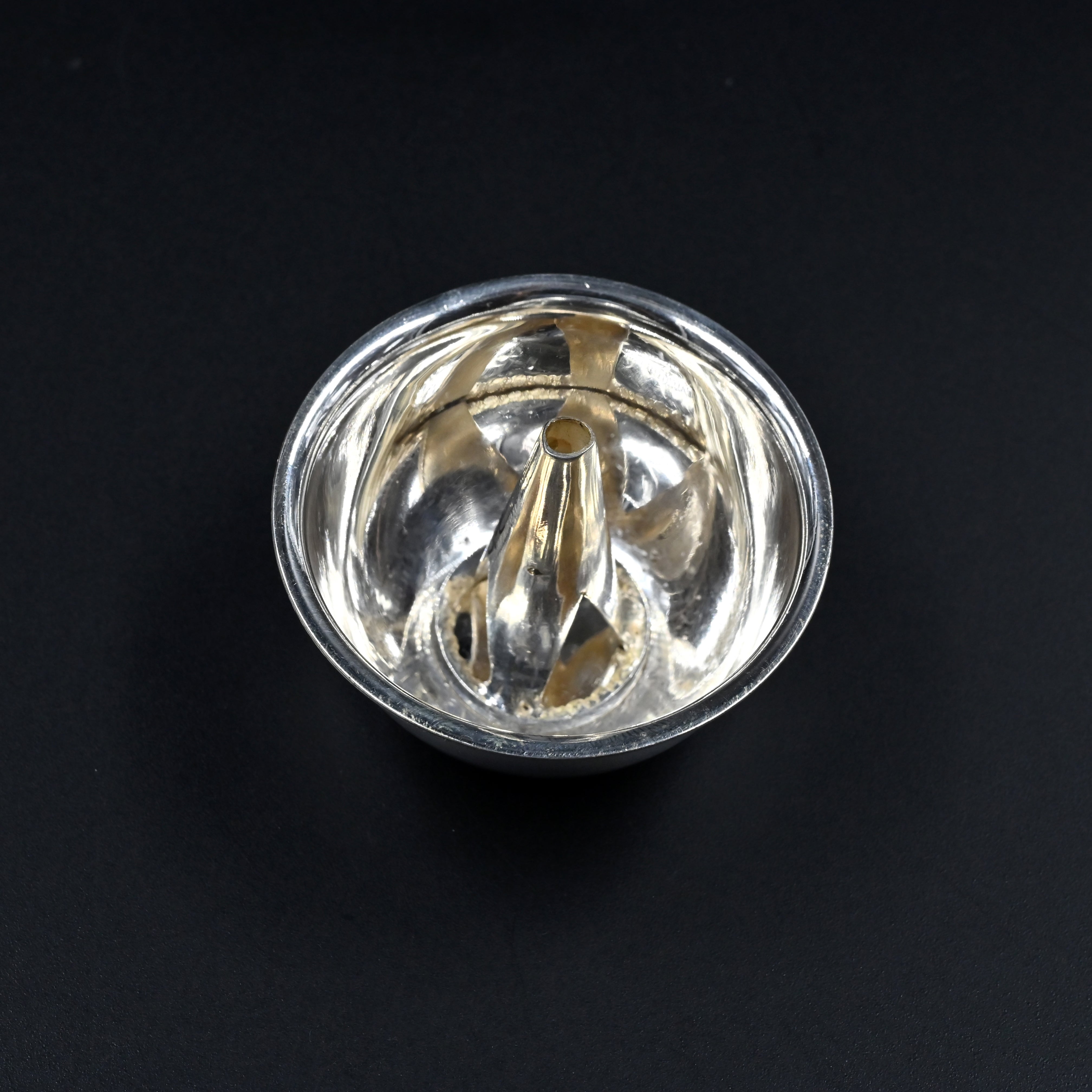 Silver Aura Dome Jyote Stand