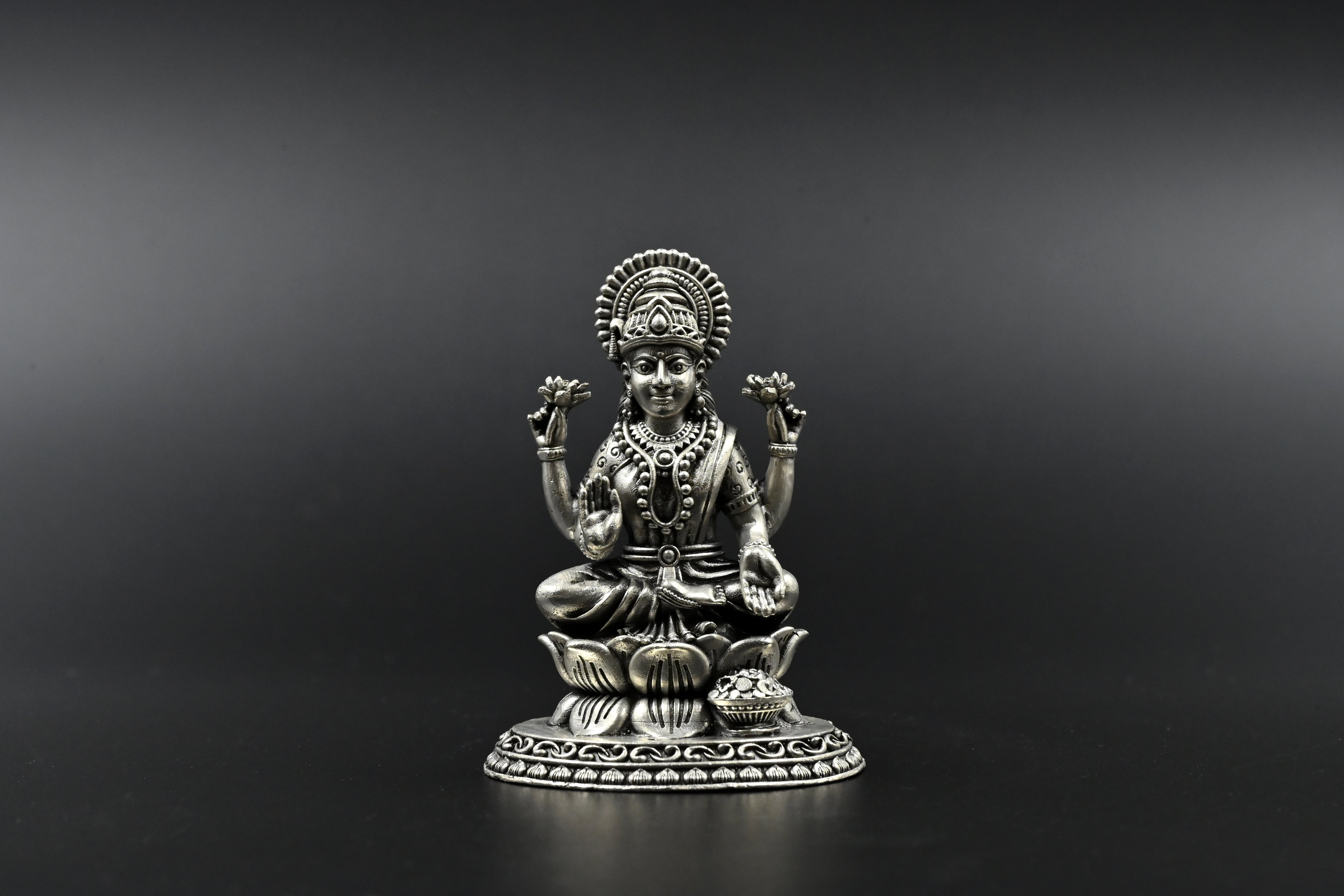 Lightweight Silver Laxmi Ganesh Idols