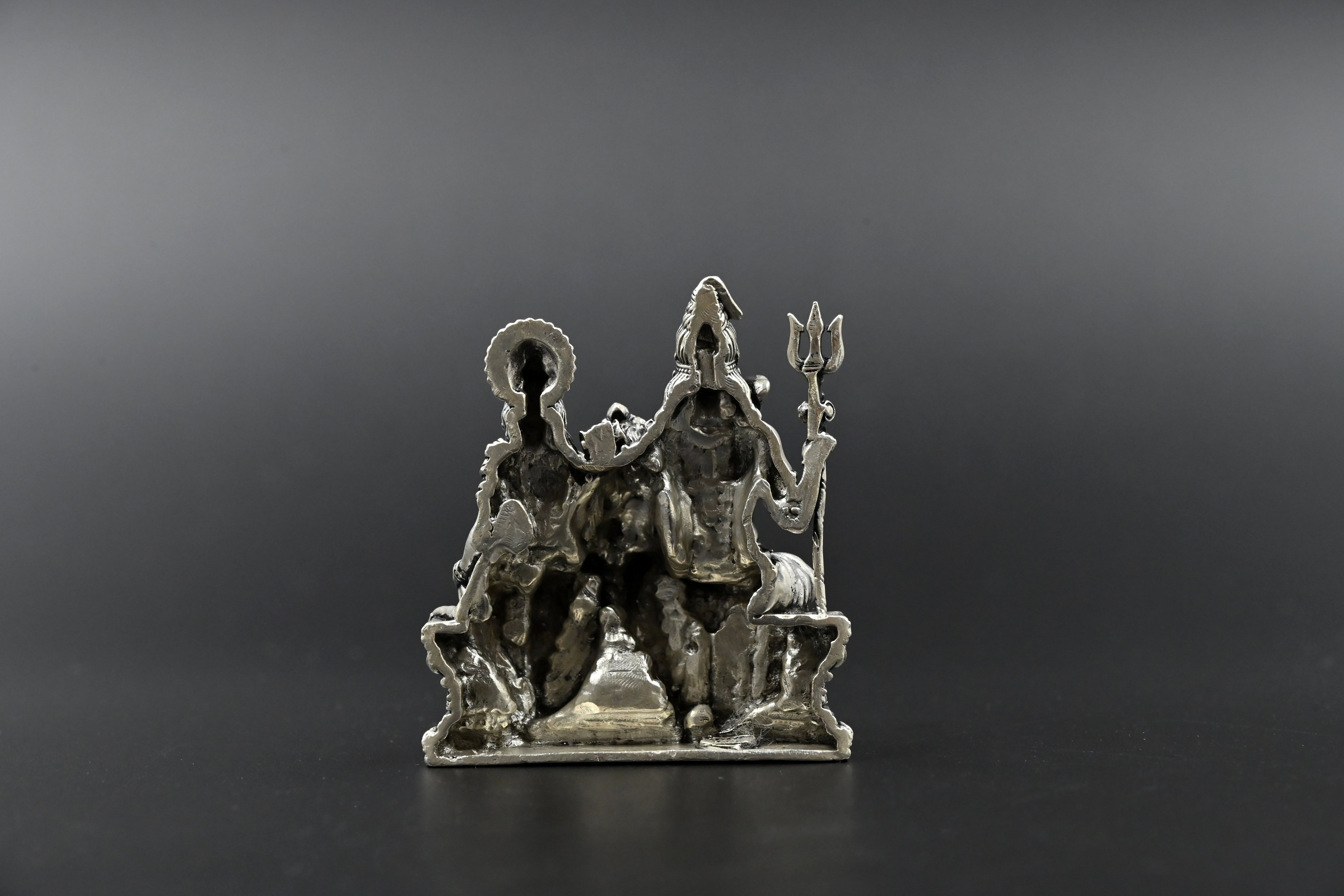 Hollow Shiv Pariwar Silver Idol