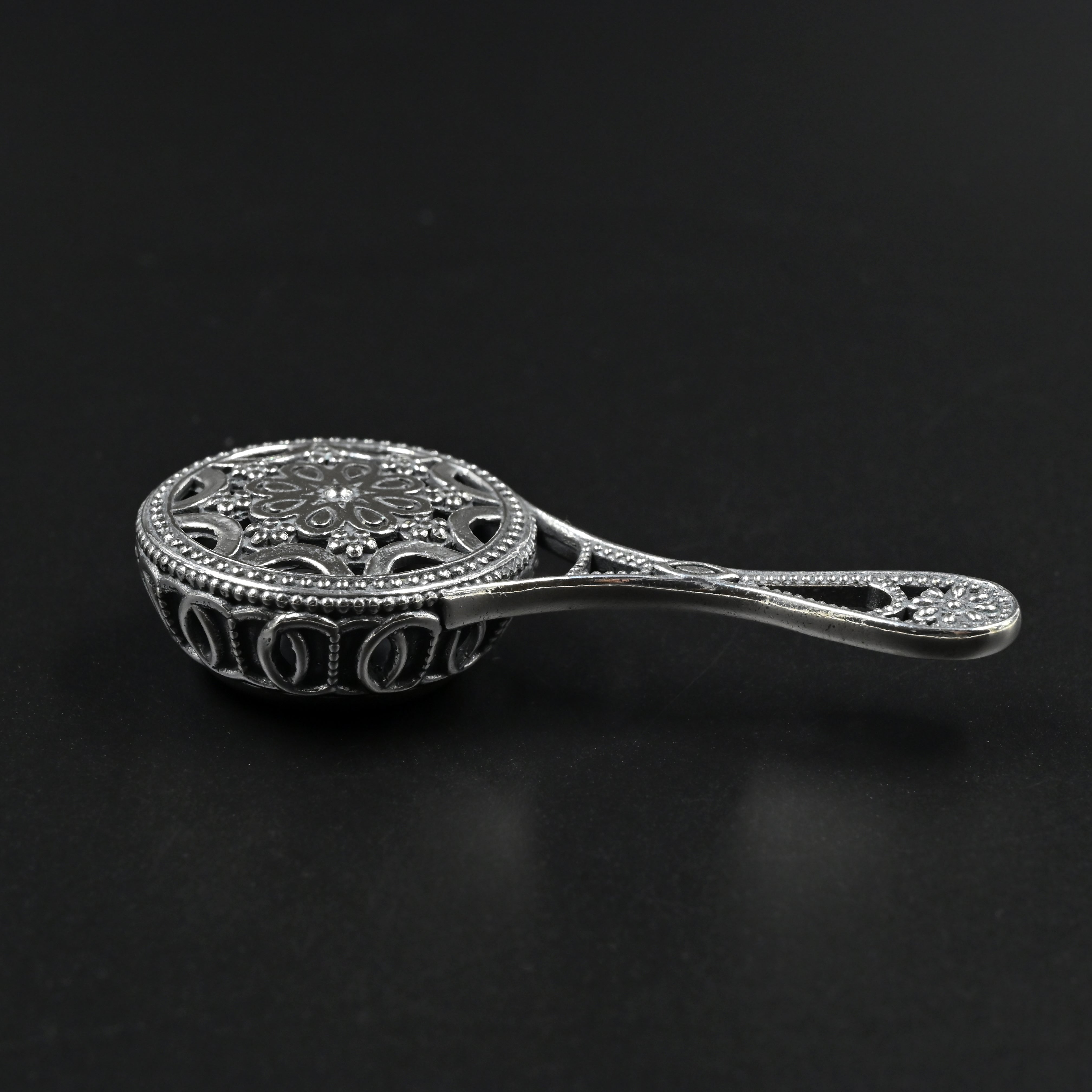 Squash Racket Baby Rattle Silver Baby Rattle Racket Shape | Newborn Baby Gift in Silver