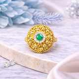 Elara Gold Polish Silver Ring
