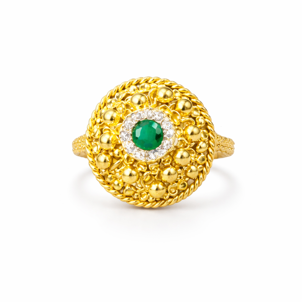 Silver Elara Gold Polish Ring