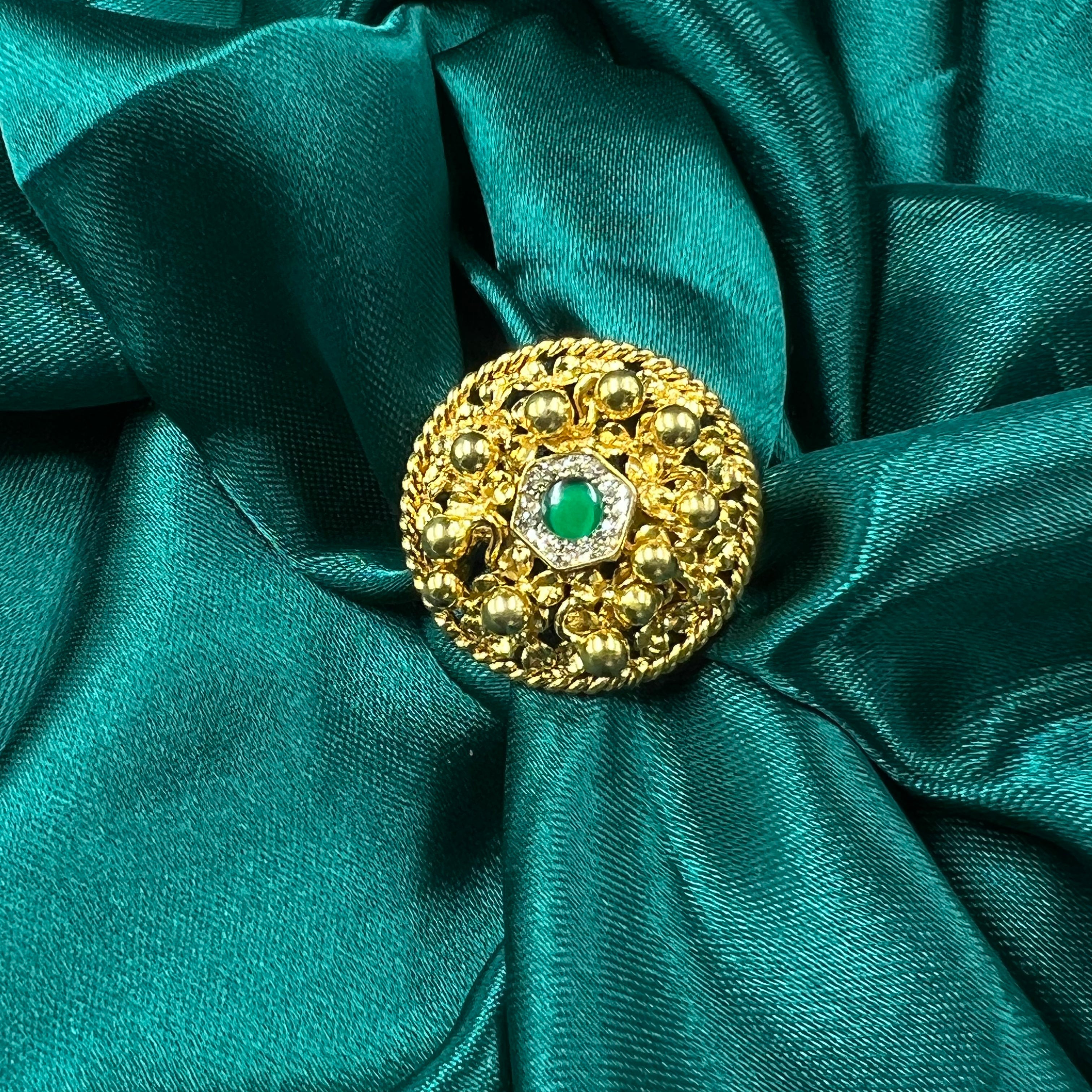 Stylish Elara Gold Polish silver Ring