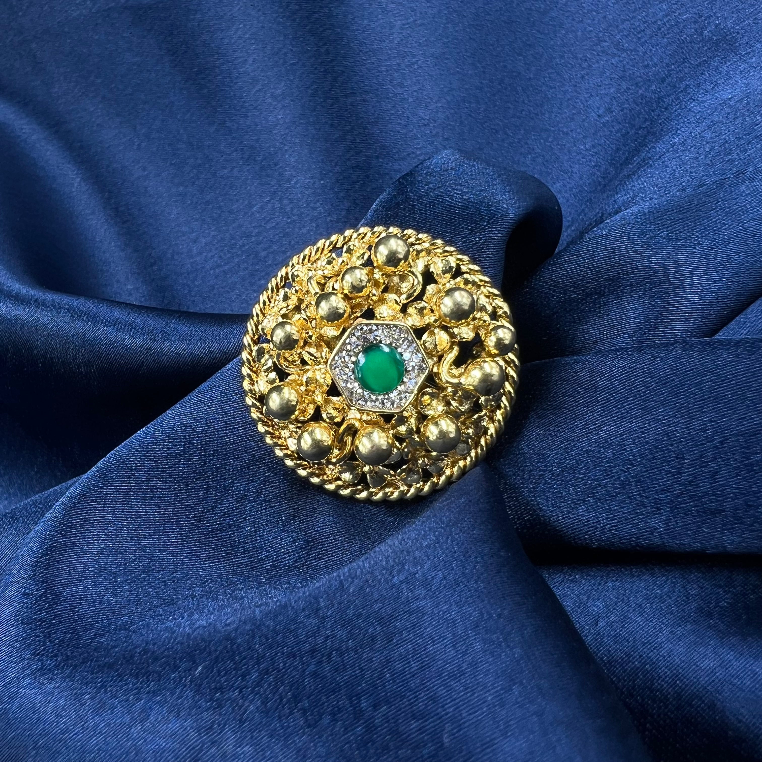 Stylish Elara Gold Polish Ring in Silver