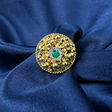 Stylish Elara Gold Polish Ring in Silver