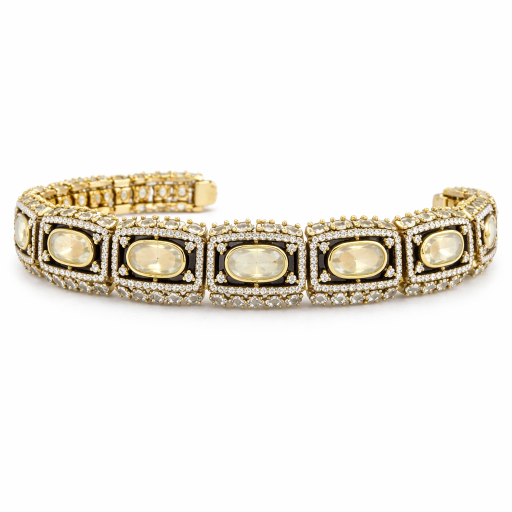Saanvi Polki Gold Polish Bracelet