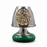 Silver Aura Dome Jyote Stand