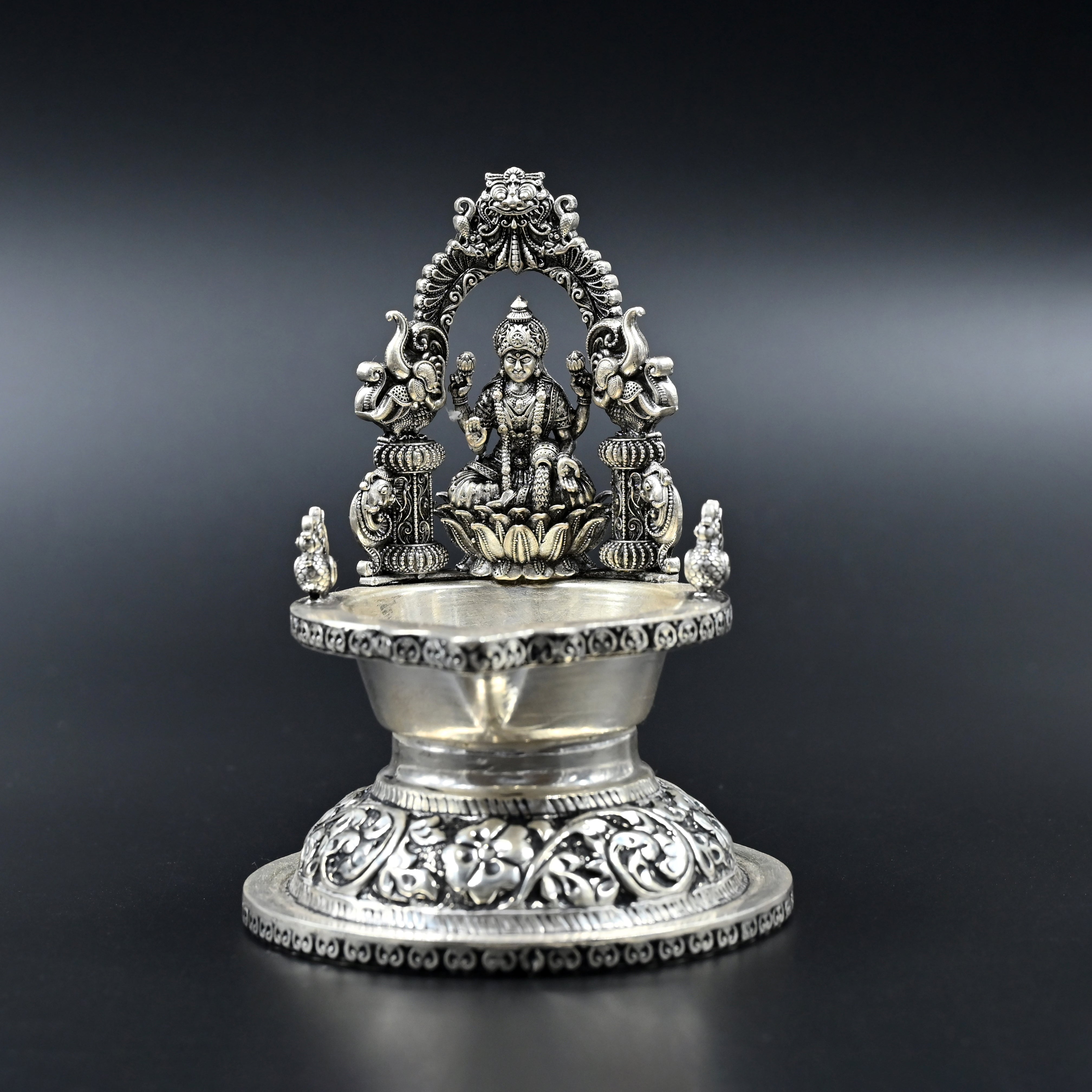 Gajalakshmi Silver Deepam
