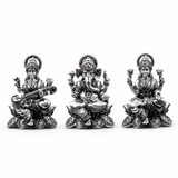 Stone Studded Ganesh Laxmi Saraswati Trio Set