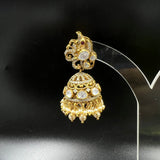 Shakti Gold Polish Mossianite Polki Jhumkas