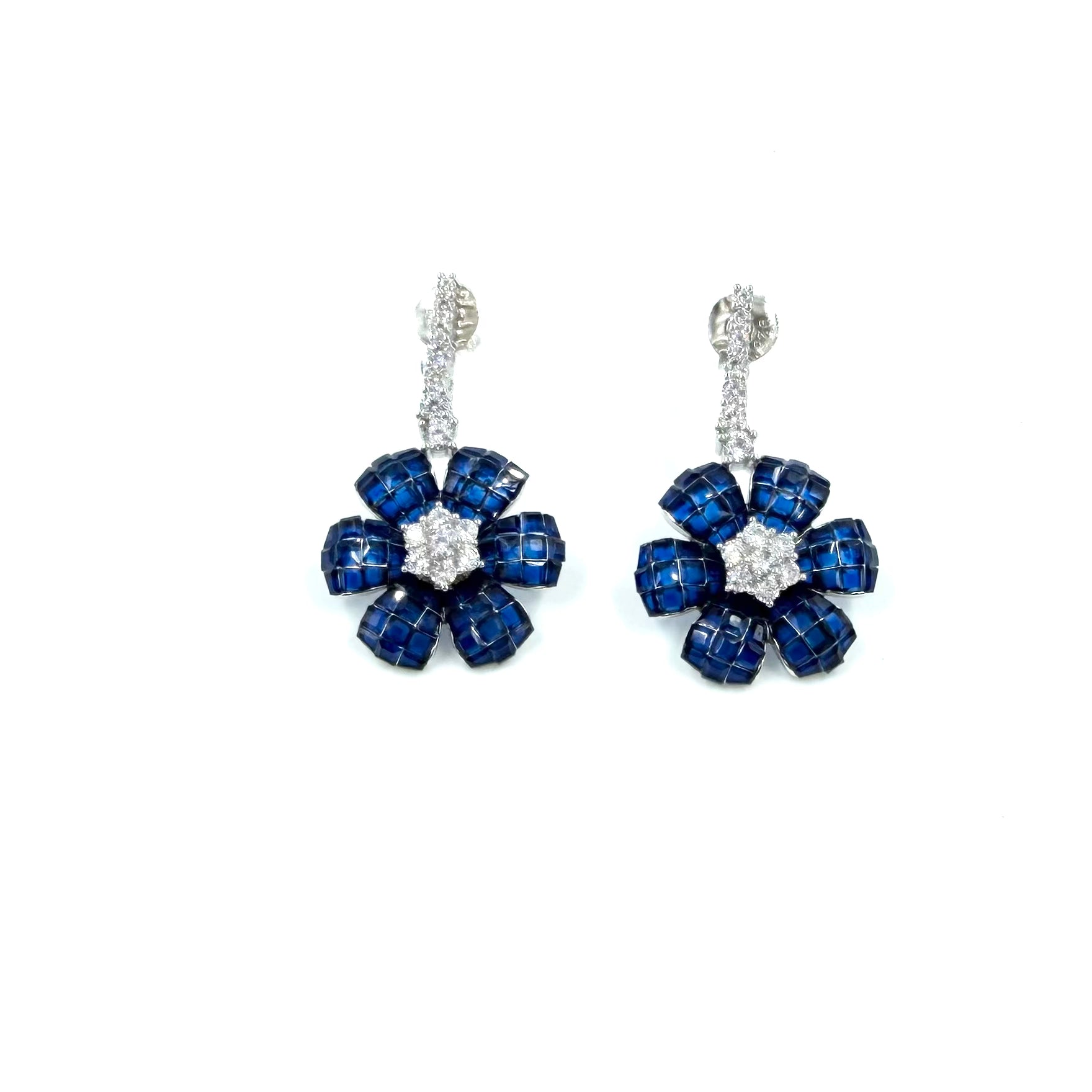 Sapphire hanging dream earrings