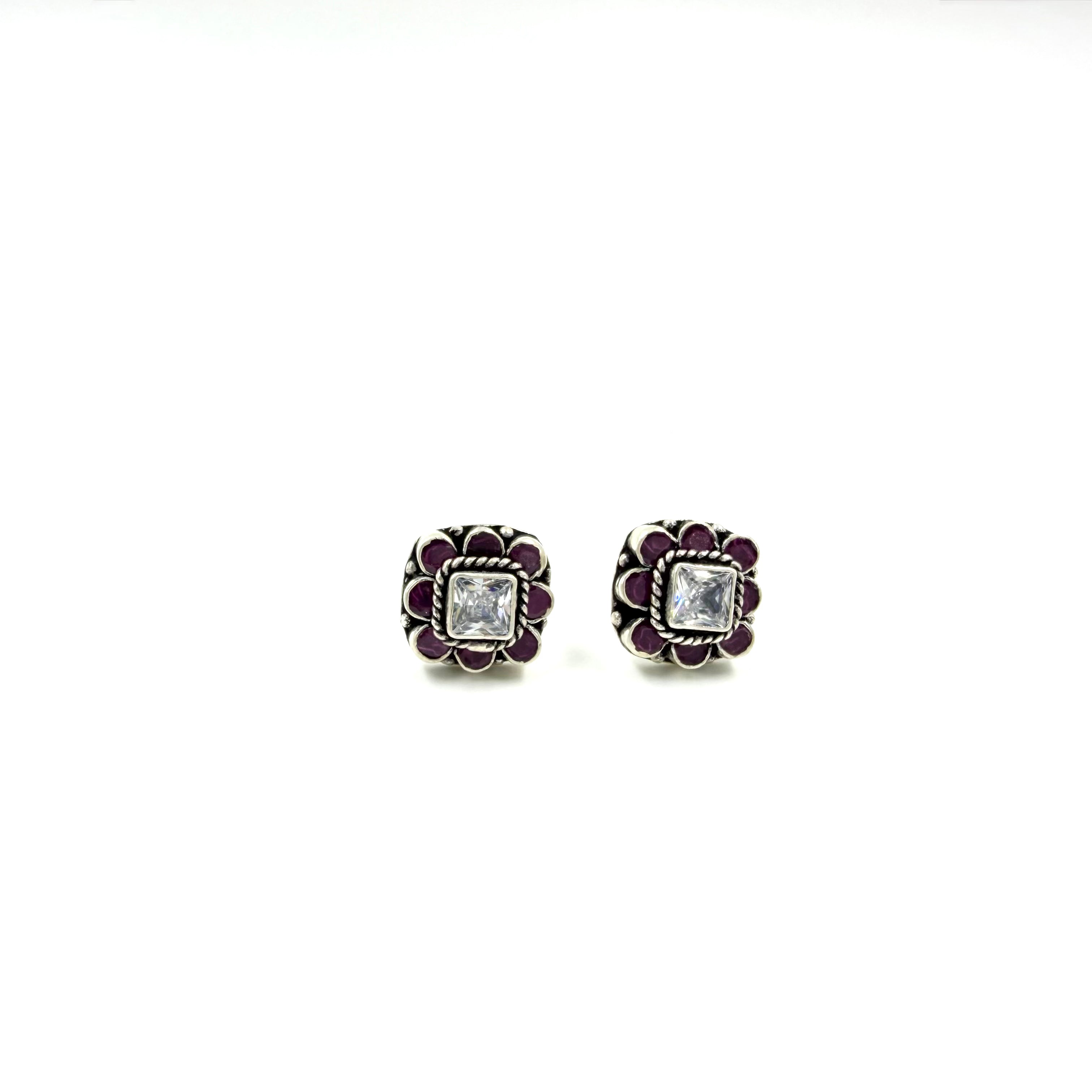 Crimson Frame Earrings