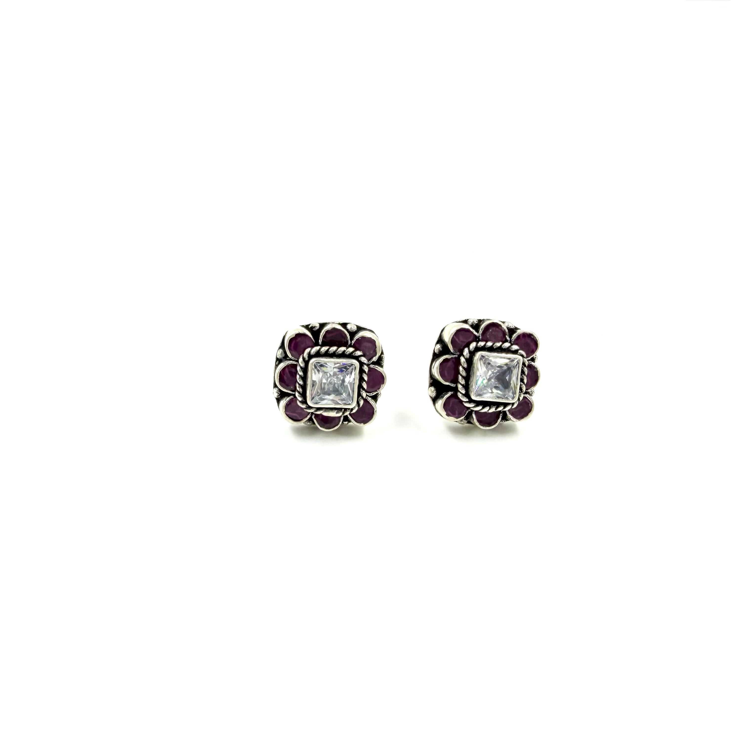 Crimson Frame Earrings