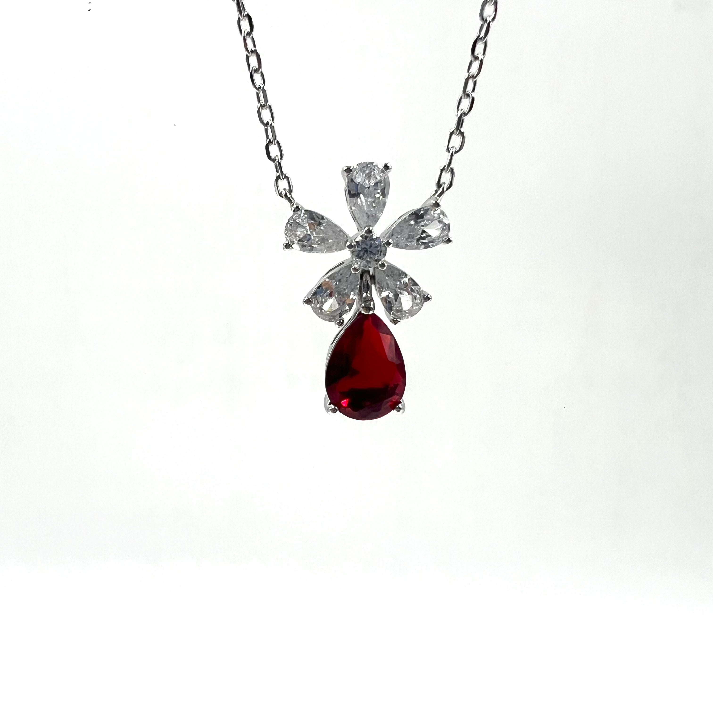 Ruby Radiance Pendant Set