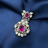 Rajkumari Ruby Pendant Set