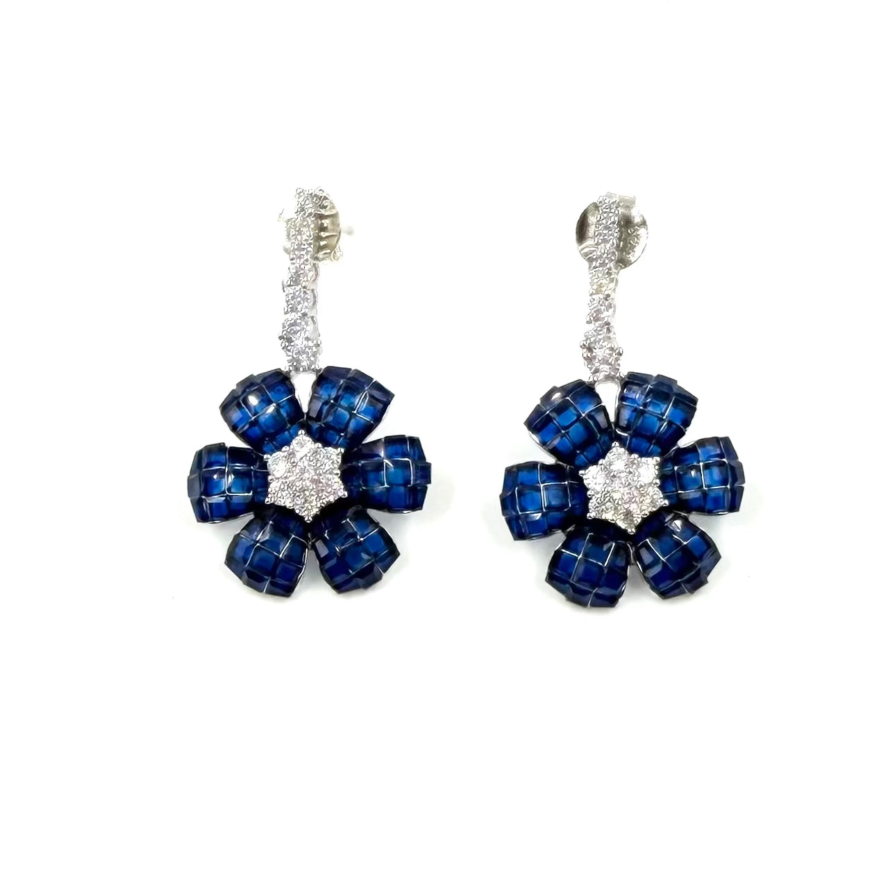 Sapphire hanging dream earrings
