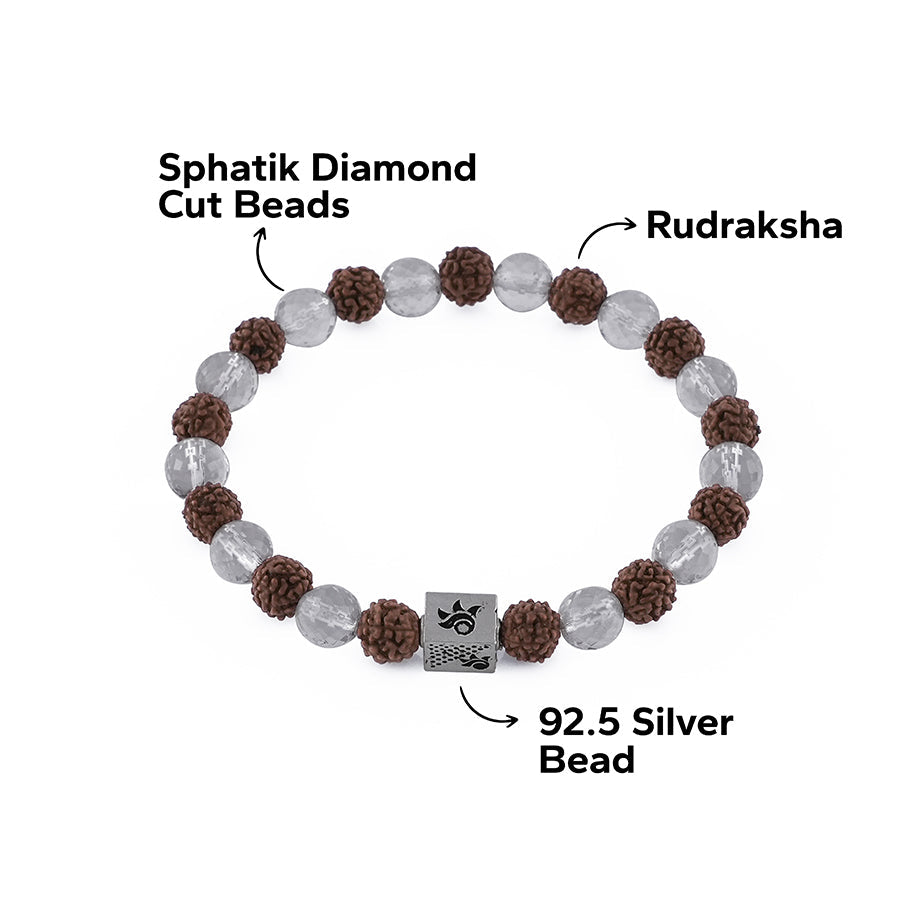 Sphatik Rudraksh Bracelet