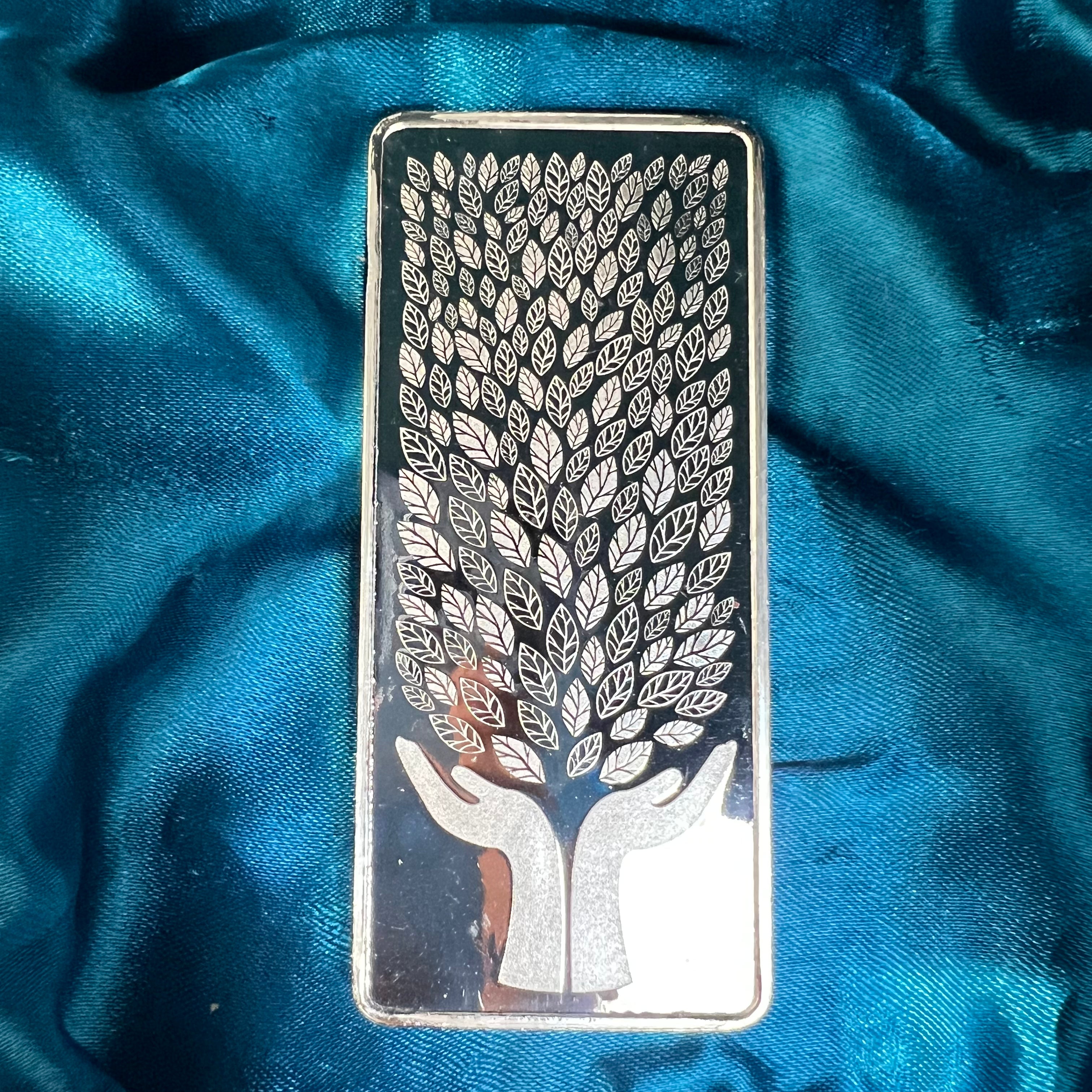 Pure Silver 100 grams Coin - Bar Shape - Banyan Tree