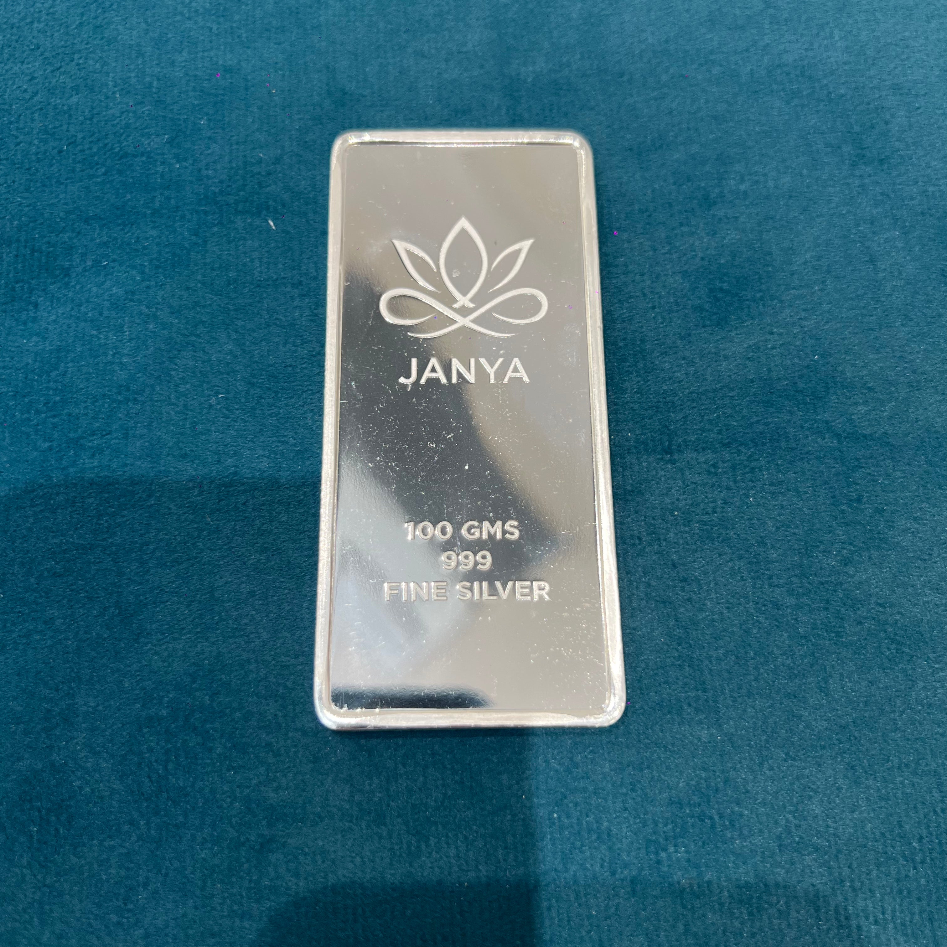 Pure Silver 100 grams Coin - Bar Shape - Banyan Tree