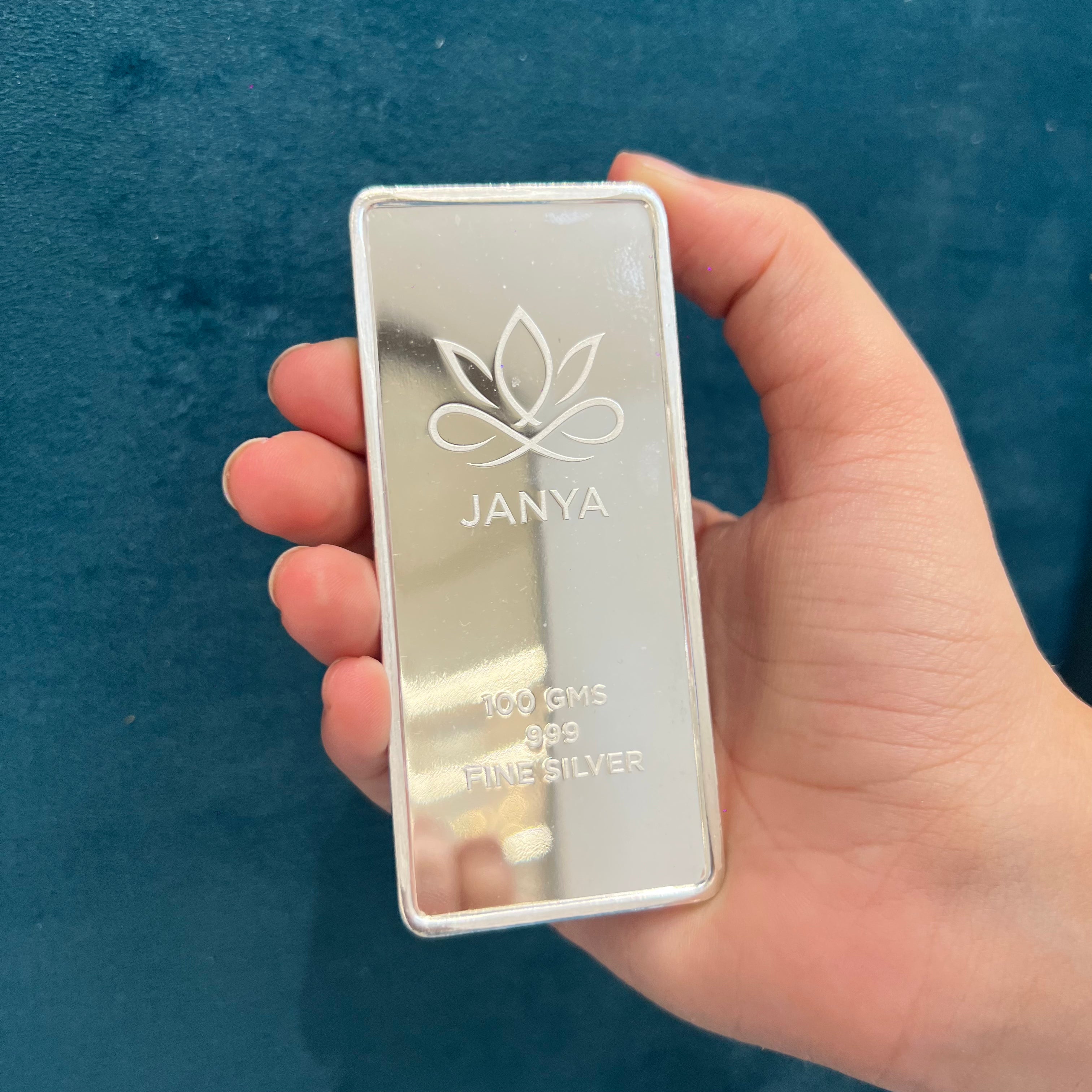 Pure Silver 100 grams Coin - Bar Shape - Banyan Tree