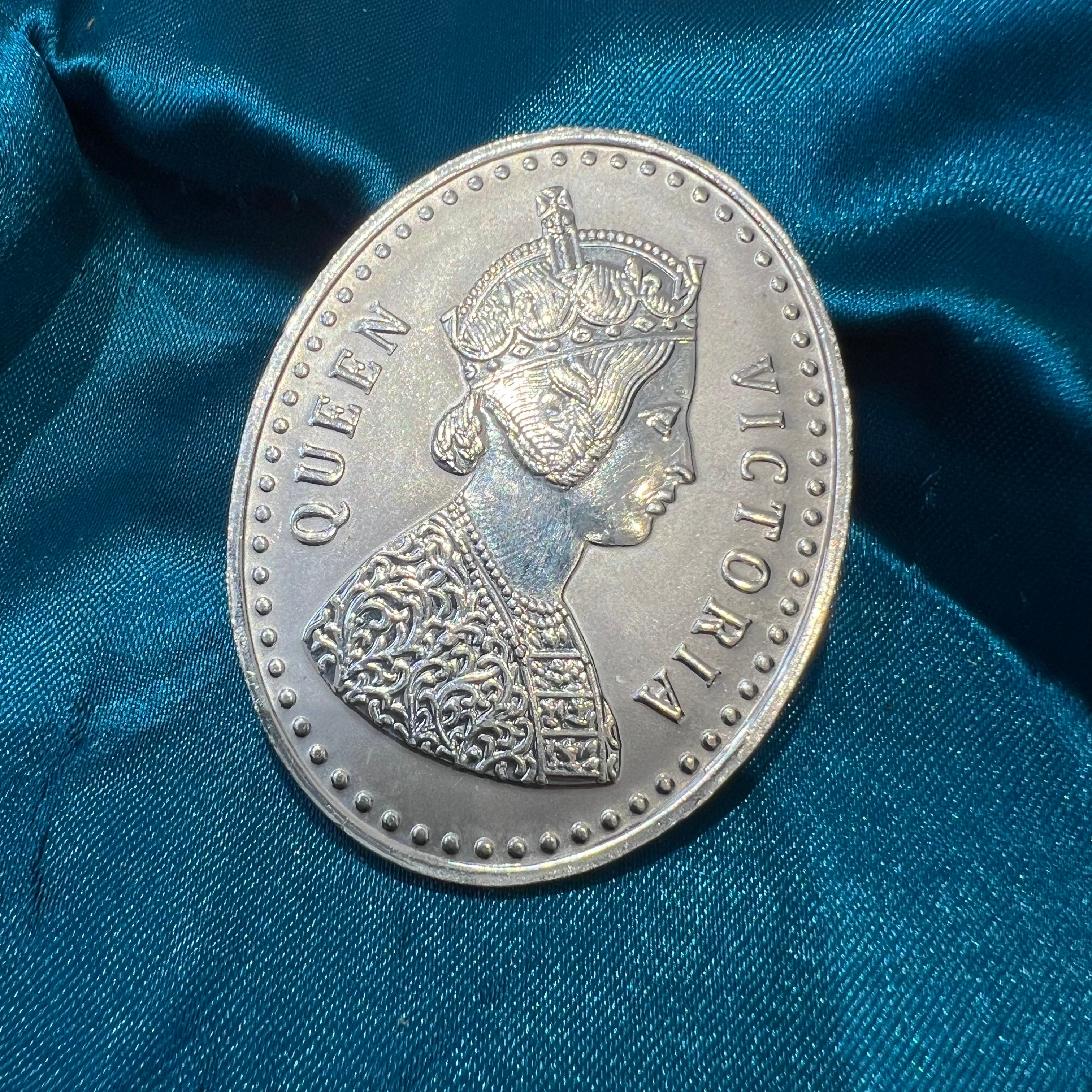 Pure Silver 50 grams - Oval Coin - Queen Victoria