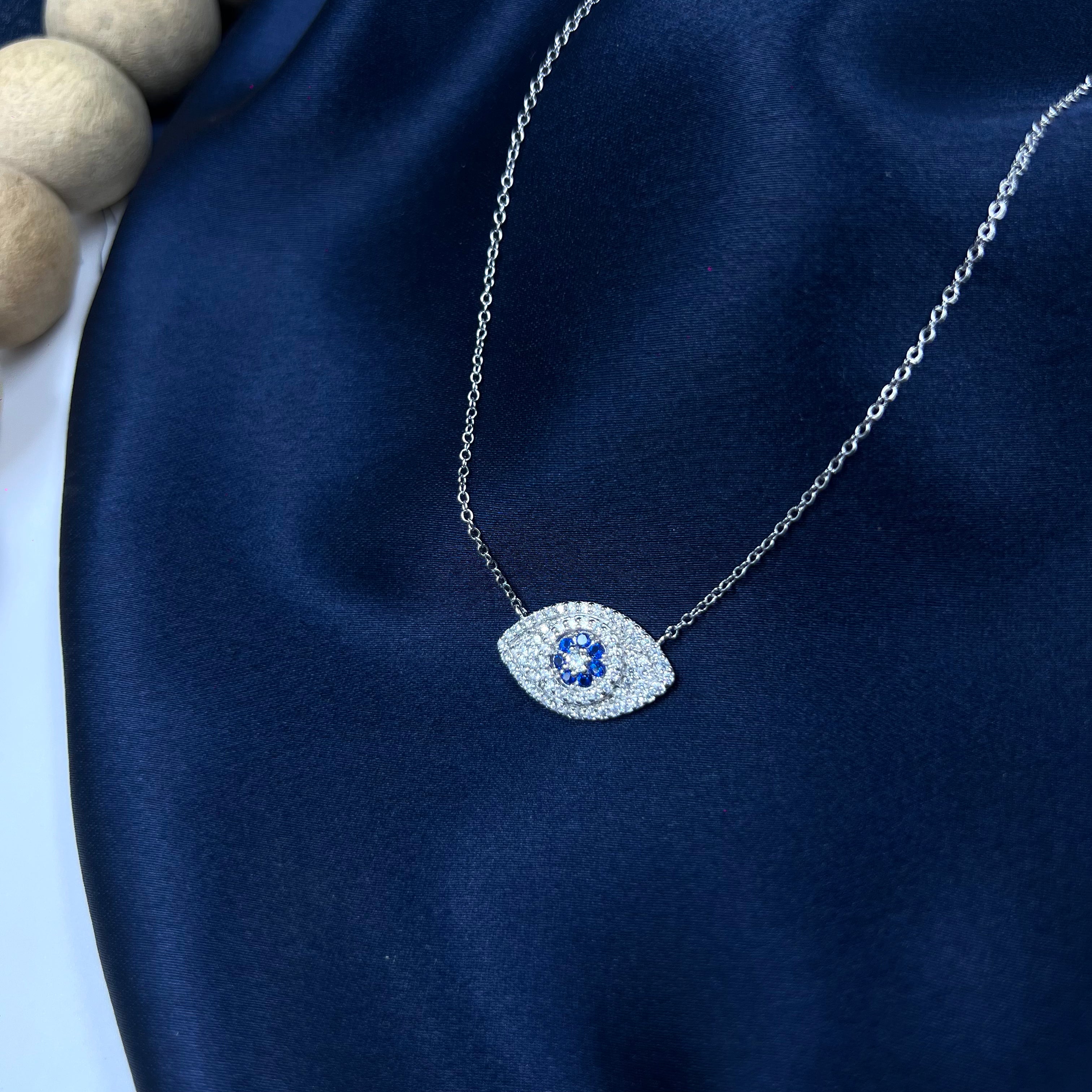 Blue Shield Evil Eye Pendant