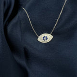 Blue Shield Evil Eye Pendant