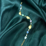 Sleek Gold Luxe Set of Necklace, Bracelet, Earrings & Rings