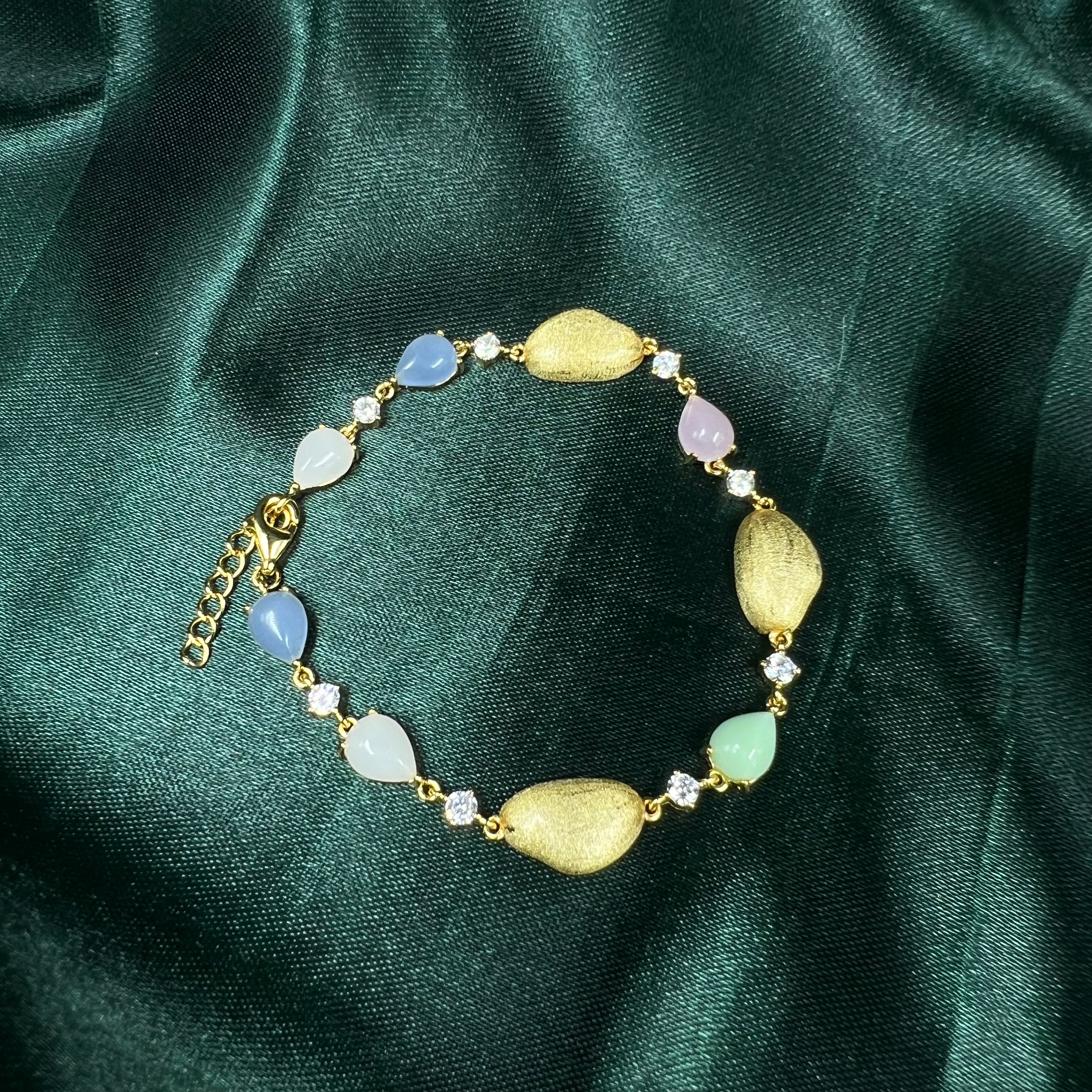 Sleek Gold Luxe Set of Necklace, Bracelet, Earrings & Rings