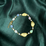 Sleek Gold Luxe Set of Necklace, Bracelet, Earrings & Rings