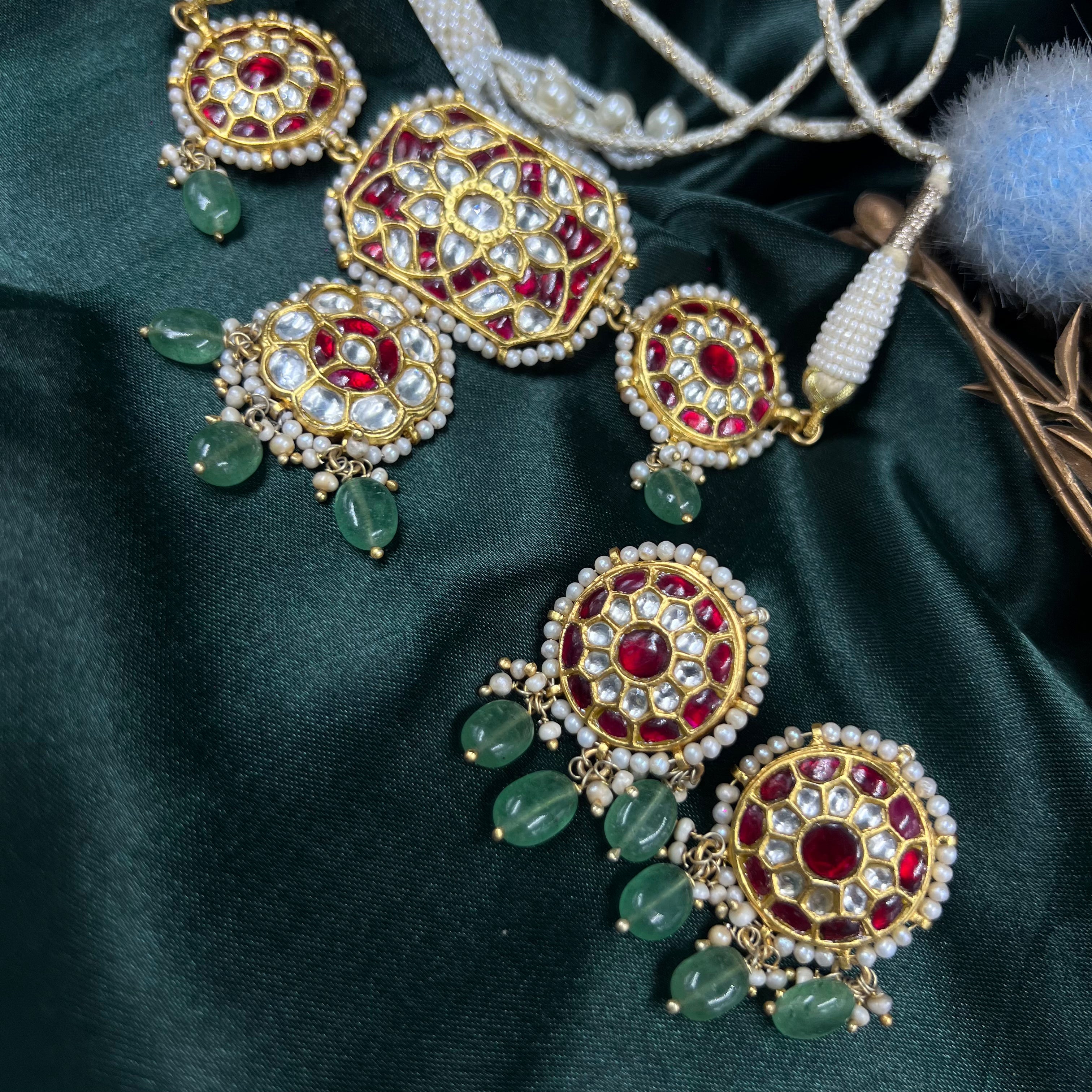 Royal Zaveri Gold Polish Necklace Set