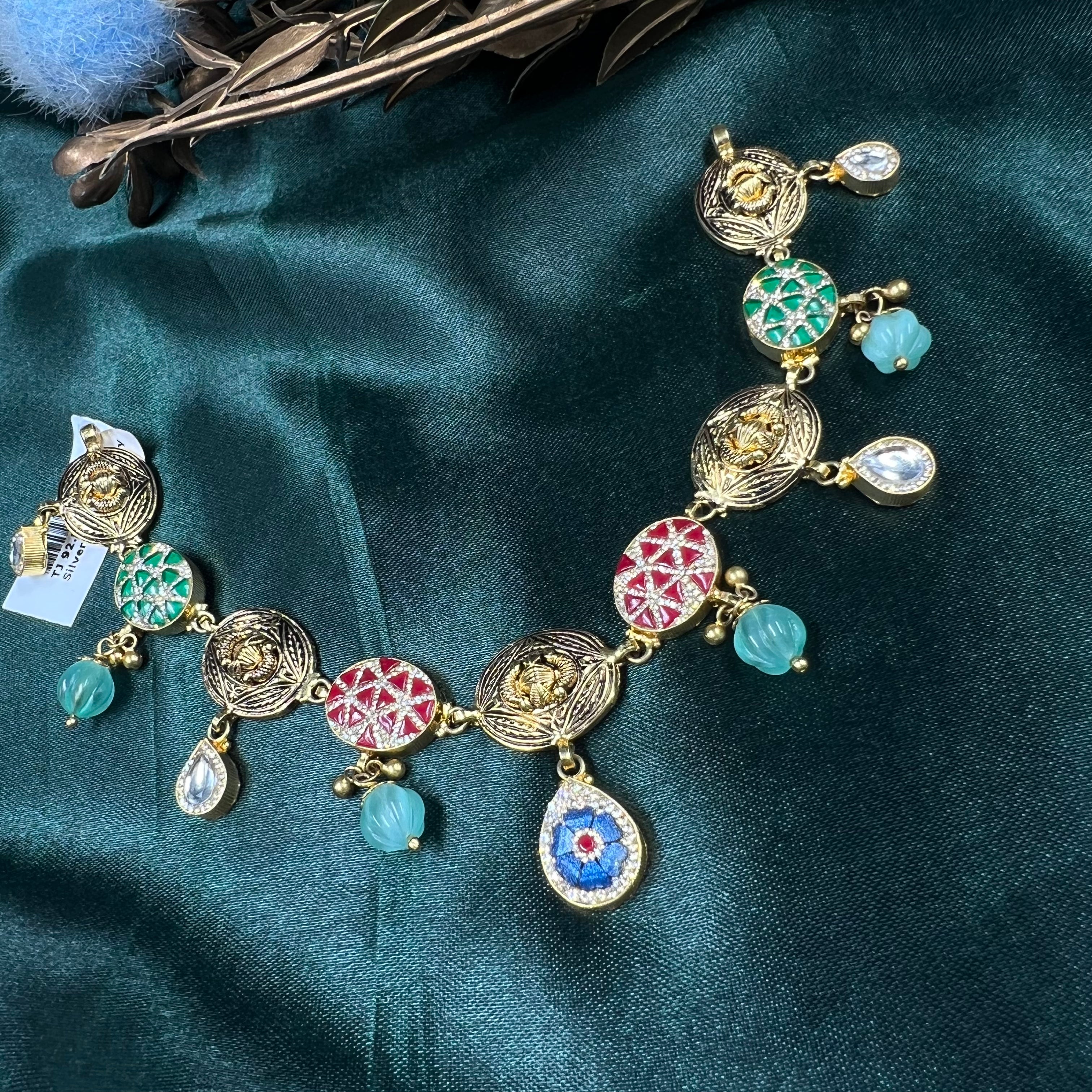 Nizami Gold Polish Necklace Set