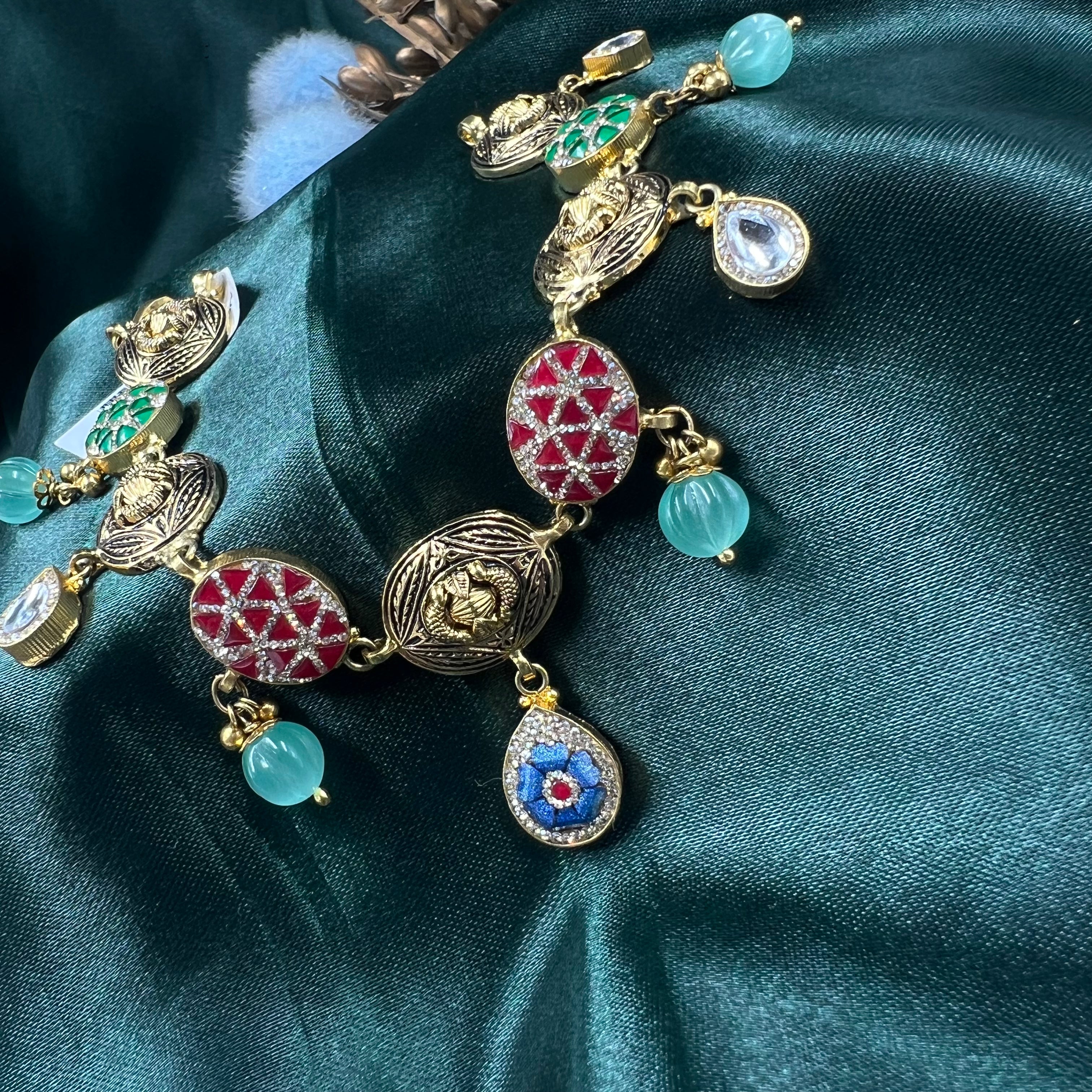 Nizami Gold Polish Necklace Set