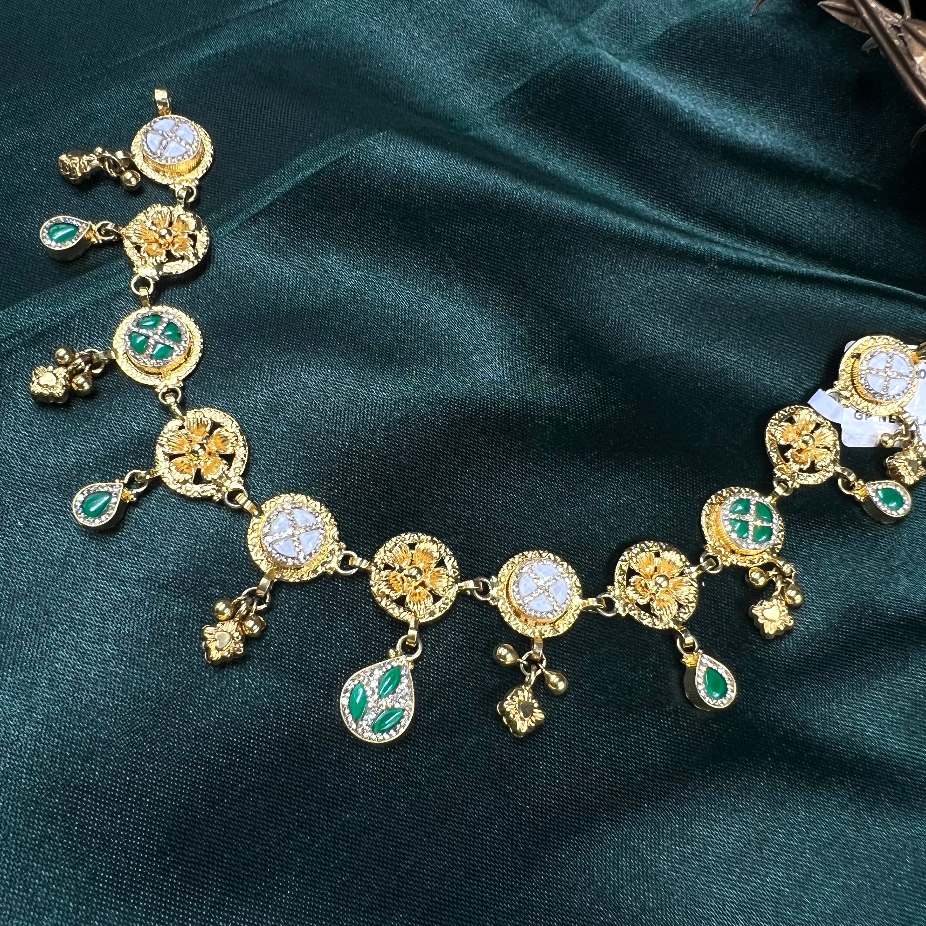 Divine Devi Gold Polish Necklace Set