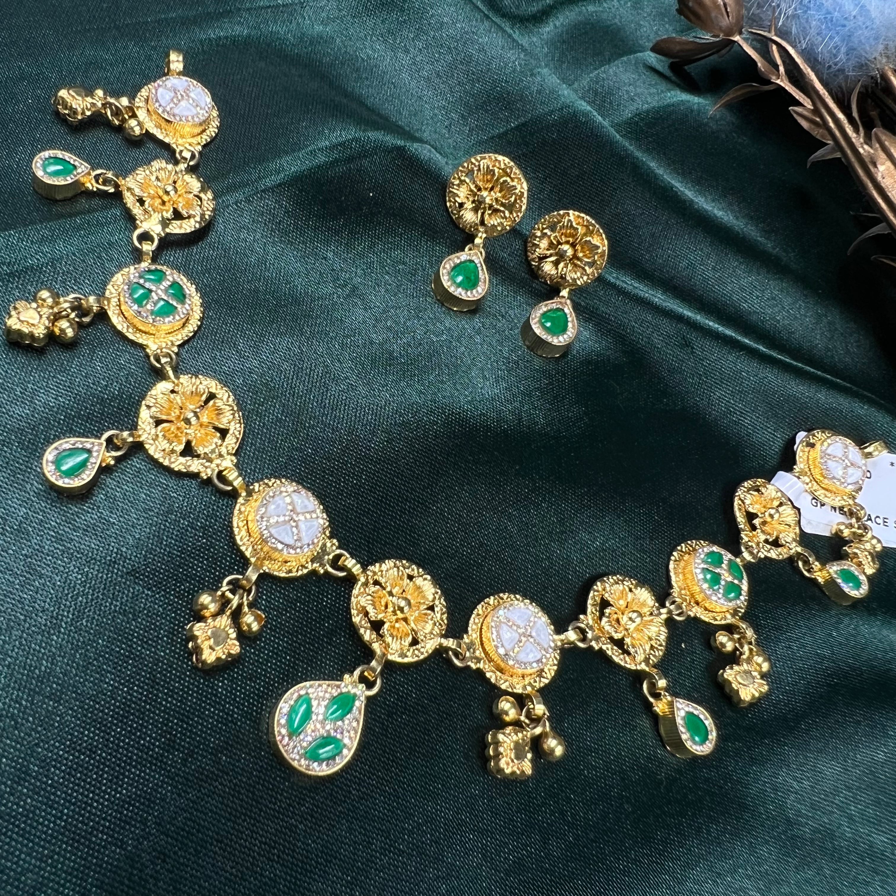 Divine Devi Gold Polish Necklace Set