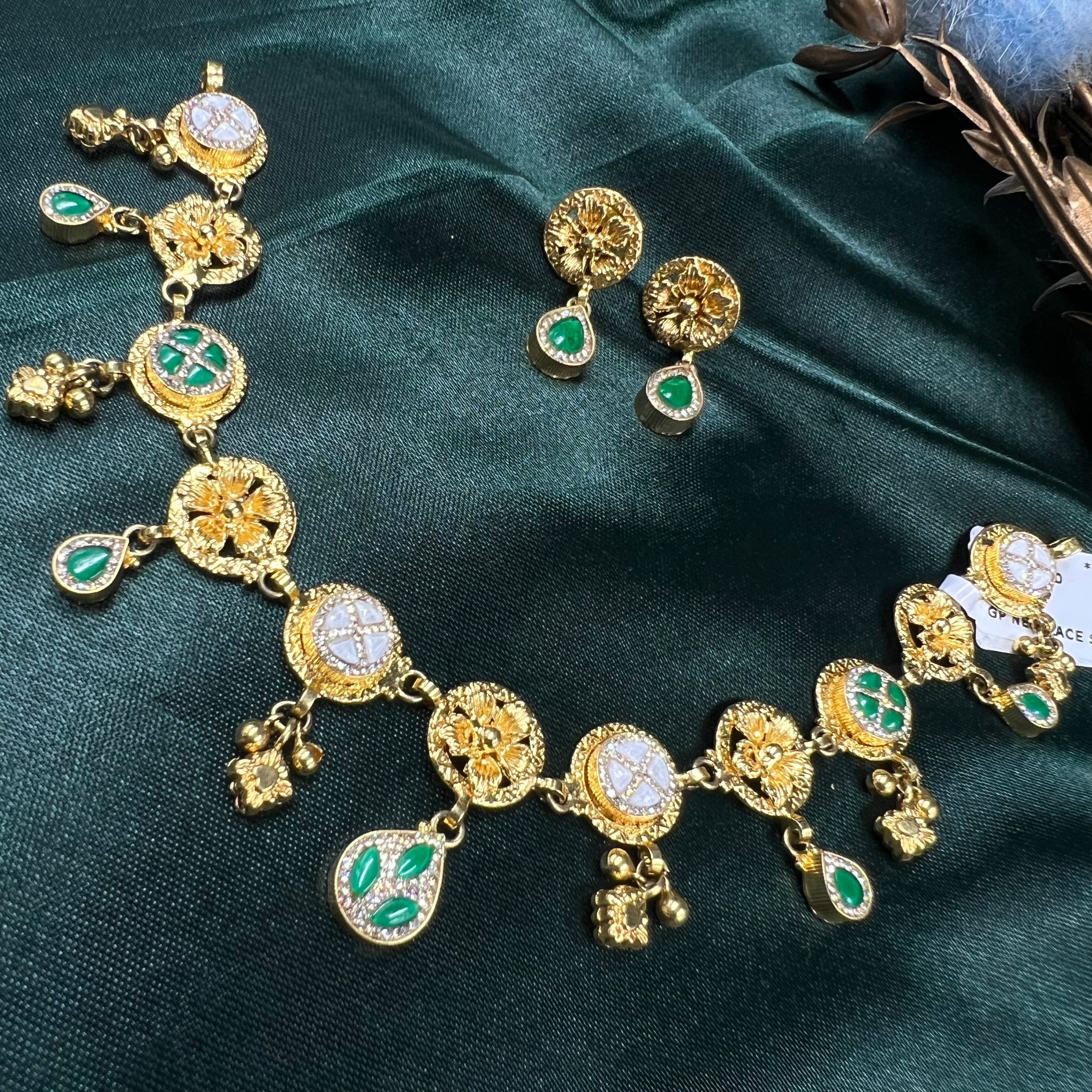 Divine Devi Gold Polish Necklace Set