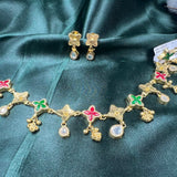 Aaradhya Gold Polish Necklace Set