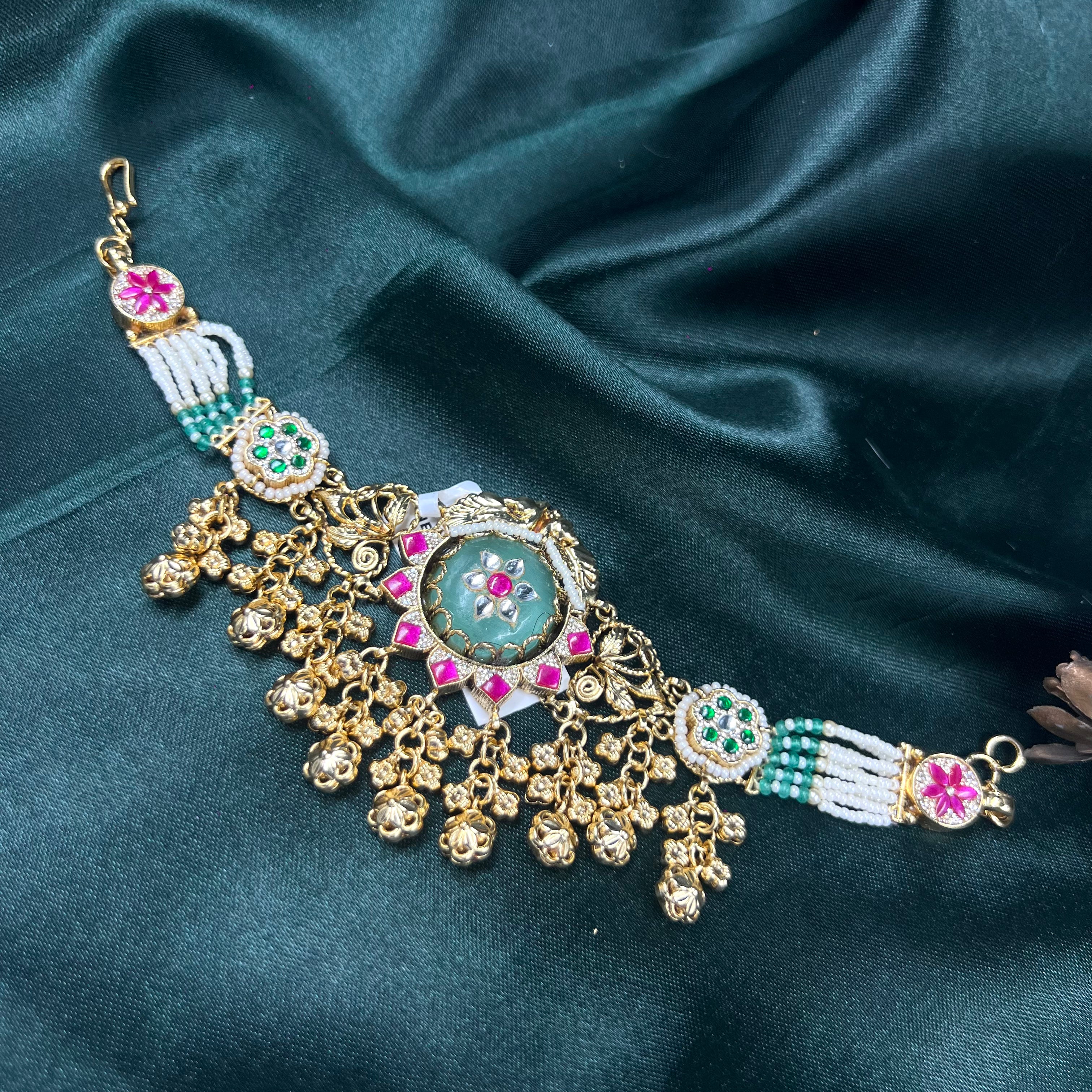 Aahana Gold Polish Choker Necklace