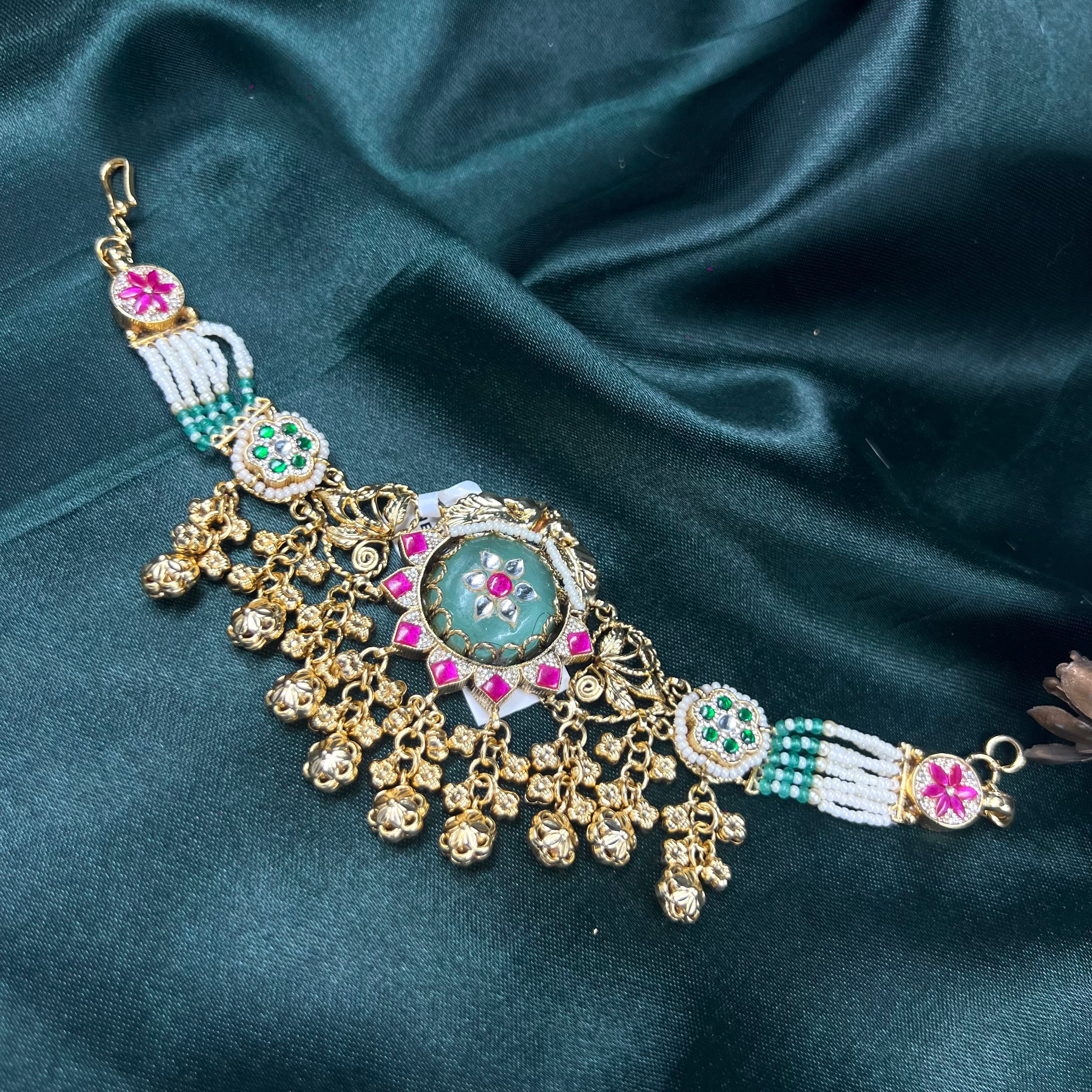 Aahana Gold Polish Choker Necklace