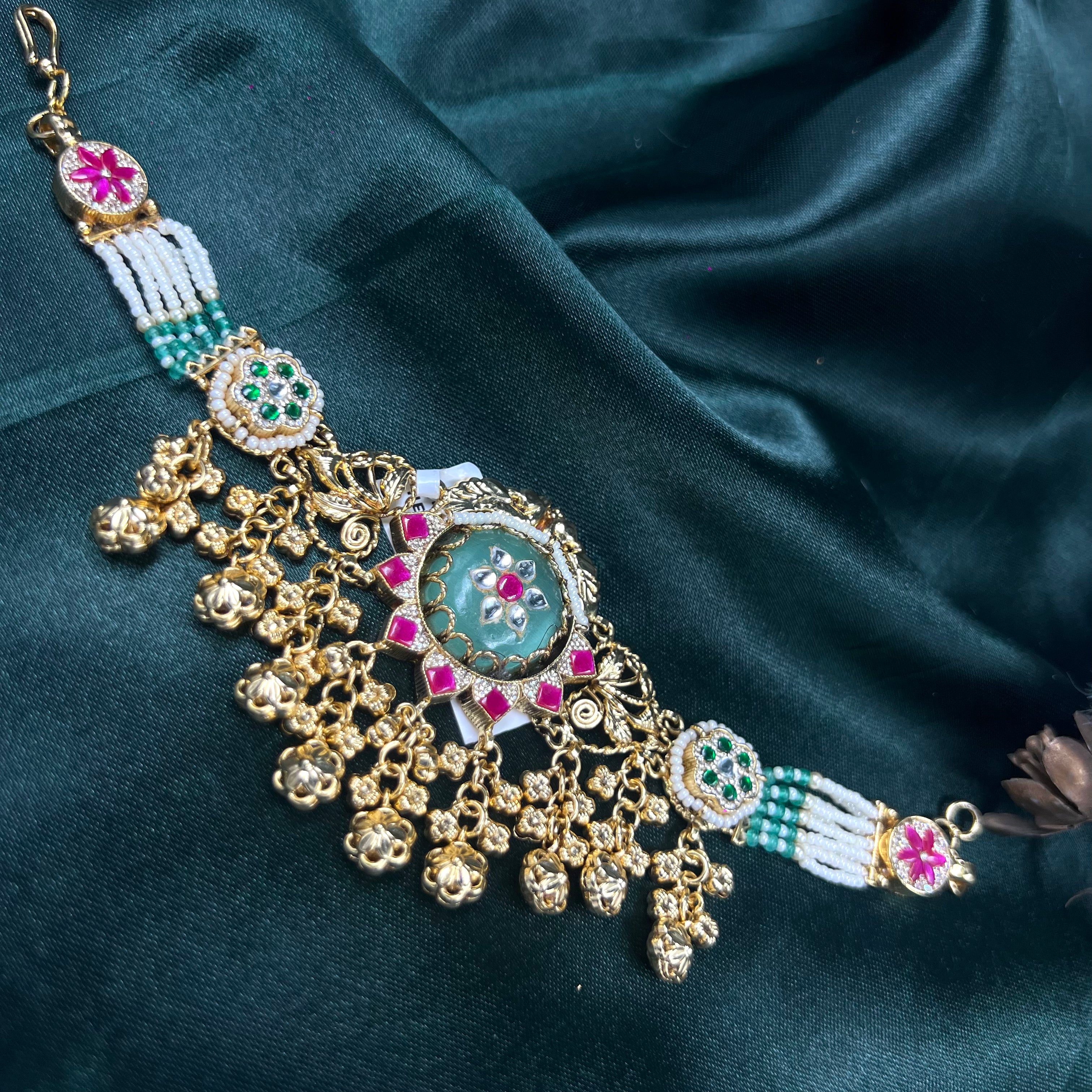 Aahana Gold Polish Choker Necklace