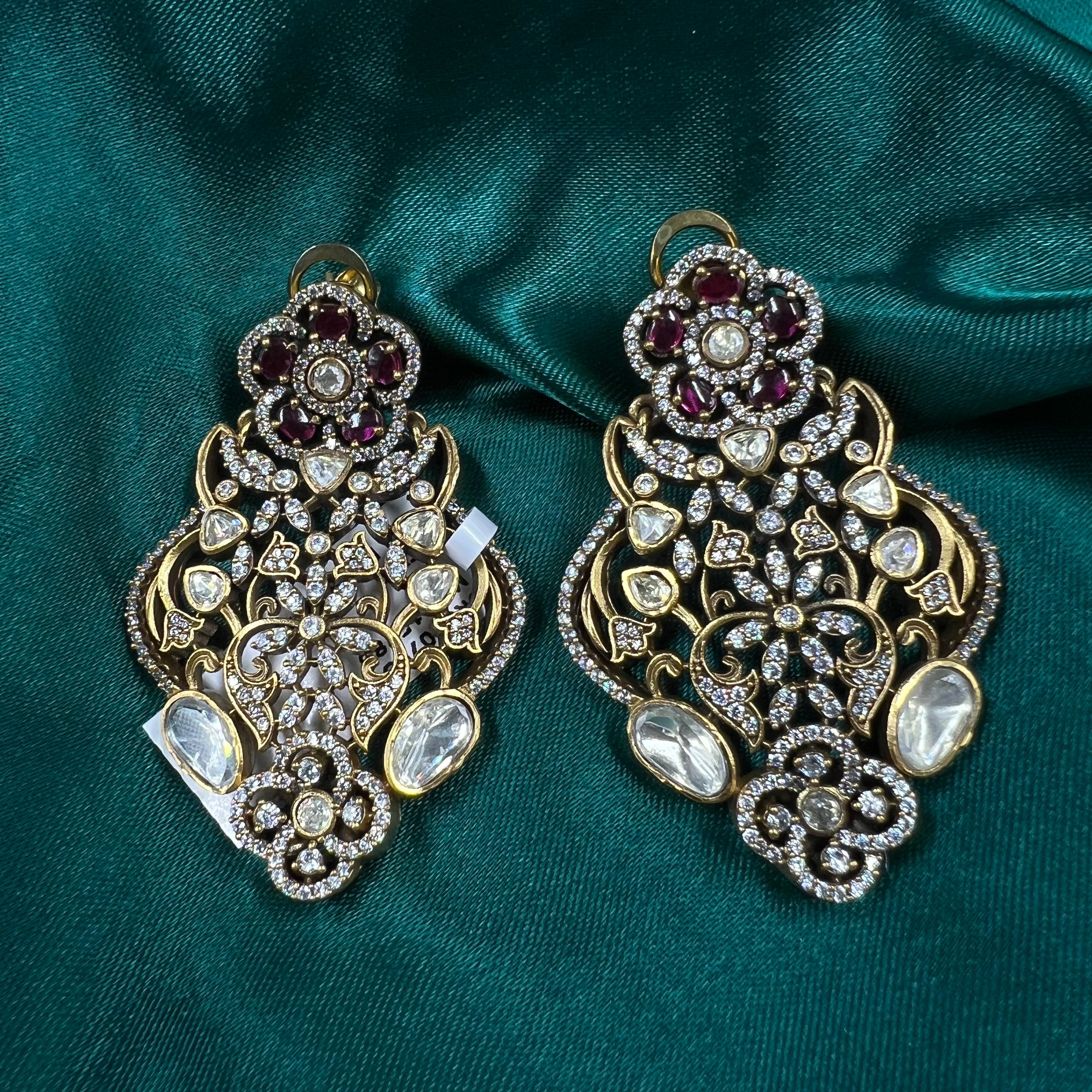 Meenakshi Polki Earrings