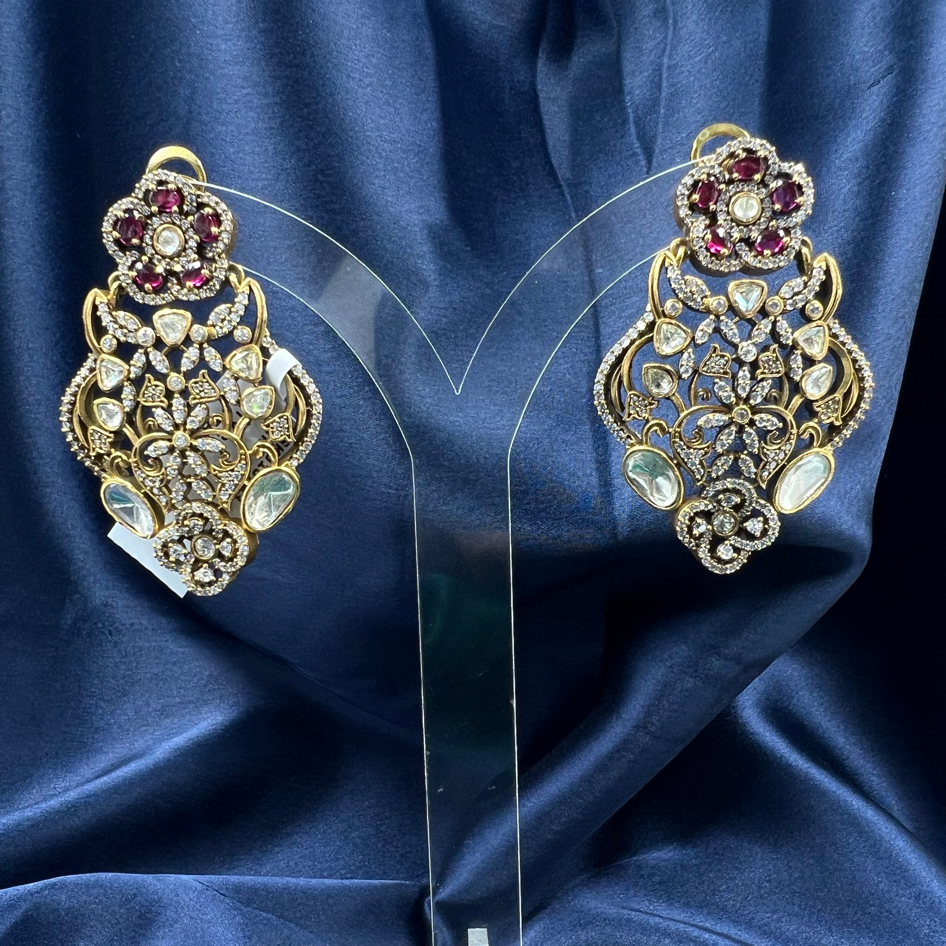 Meenakshi Polki Earrings