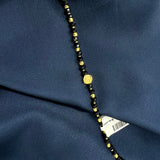 Anaya Gold Polish Black Beads Bracelet